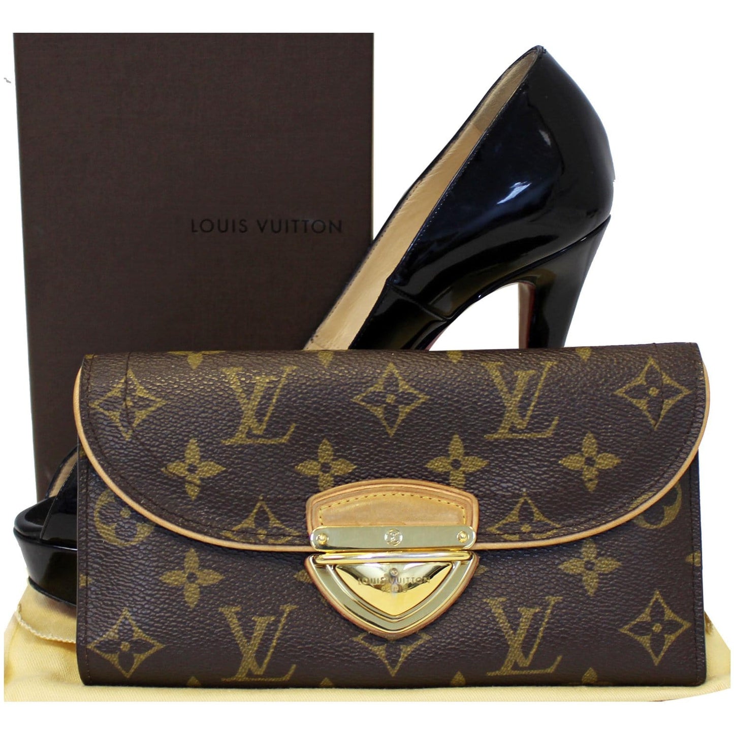 LOUIS VUITTON Eugenie Monogram Canvas Wallet Brown