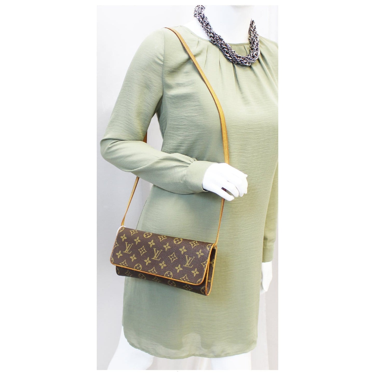 LOUIS VUITTON Pochette Twin GM Monogram Canvas Shoulder Bag