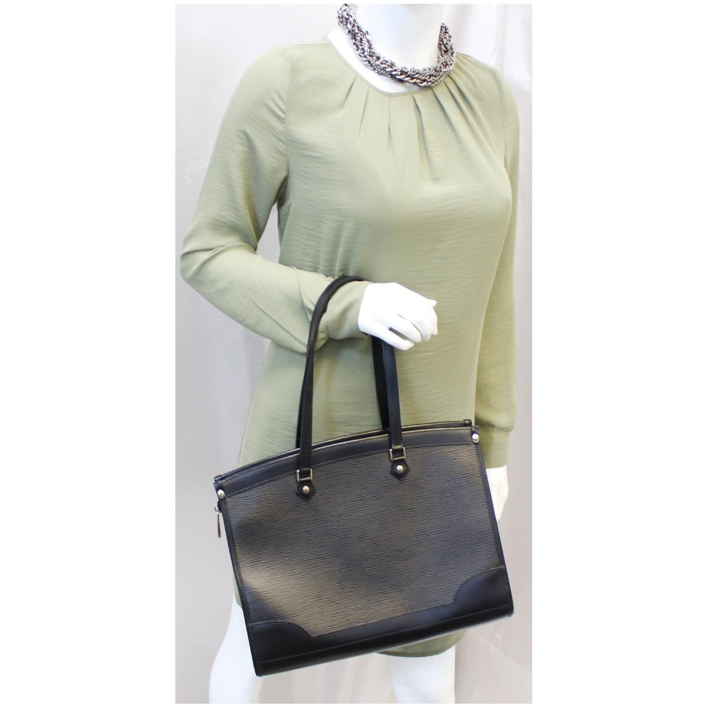 LOUIS VUITTON Madeleine GM Epi Leather Shoulder Bag Black