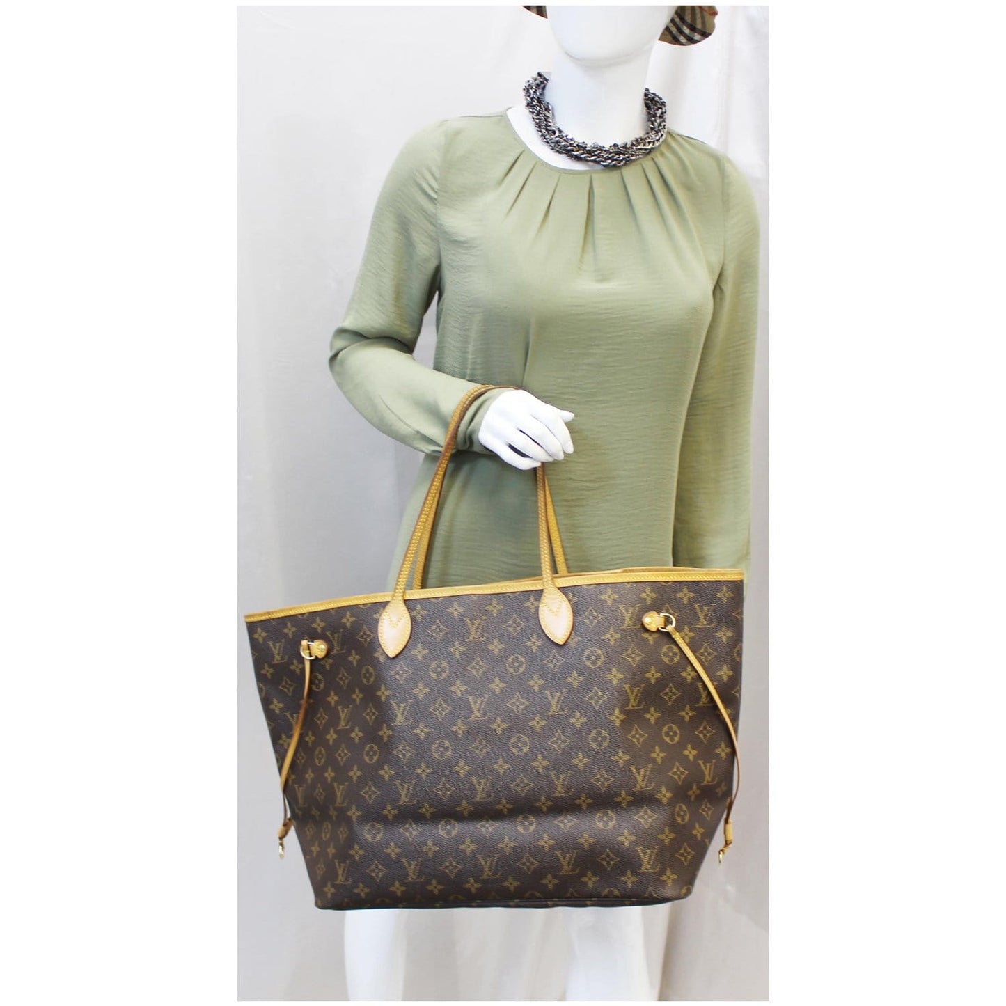 LOUIS VUITTON Neverfull GM Monogram Canvas Tote Shoulder Bag Brown