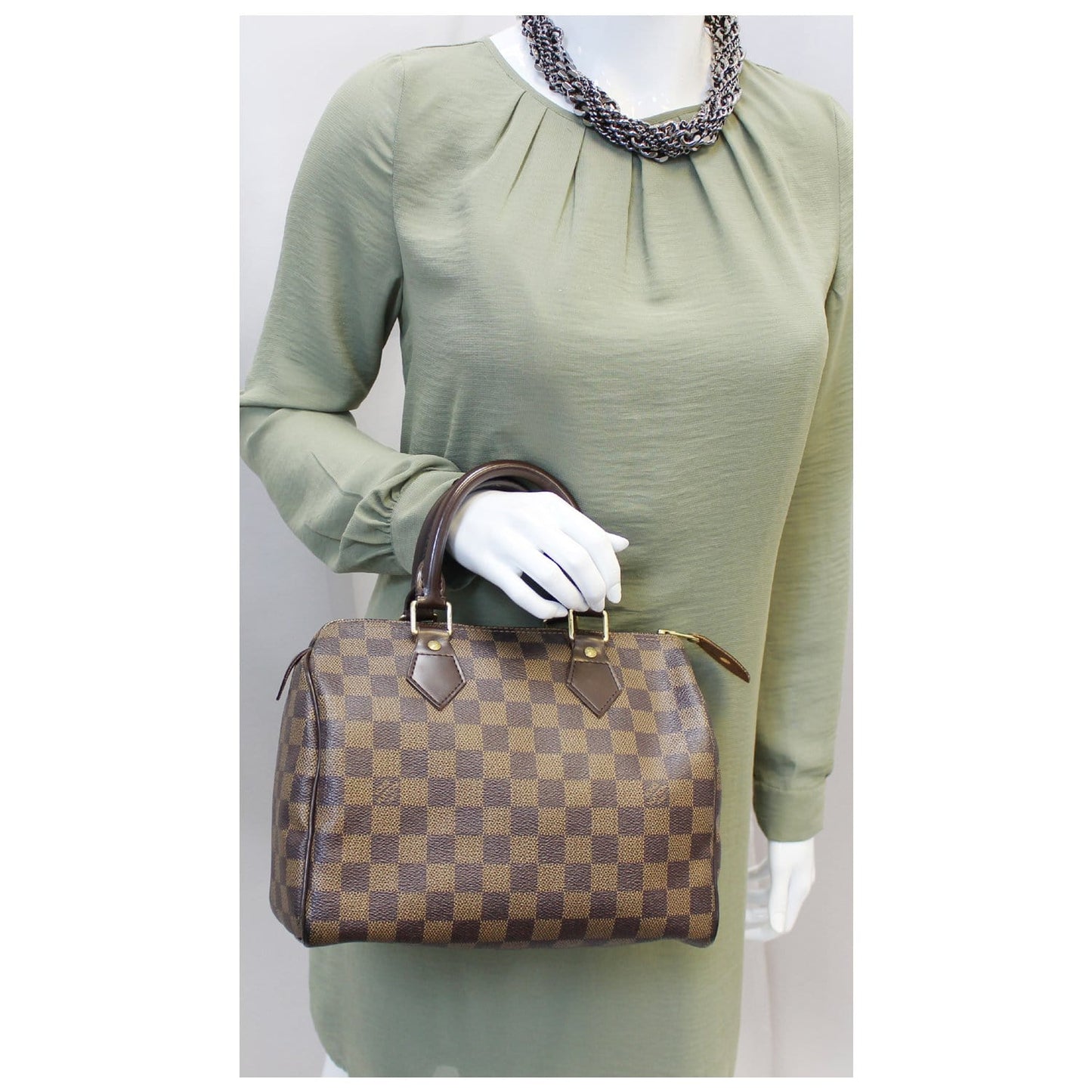 LOUIS VUITTON Speedy 25 Damier Ebene Satchel Bag