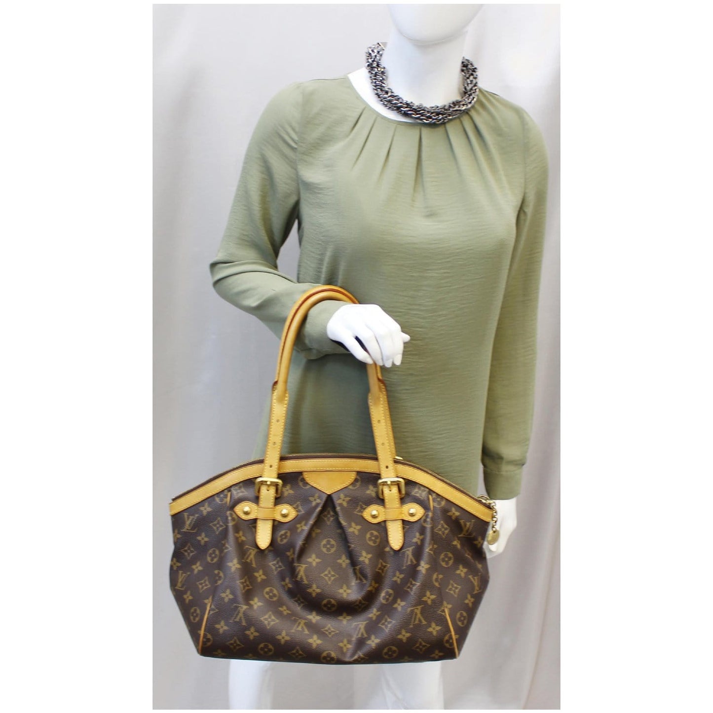 LOUIS VUITTON Tivoli GM Monogram Canvas Brown Shoulder Bag Brown