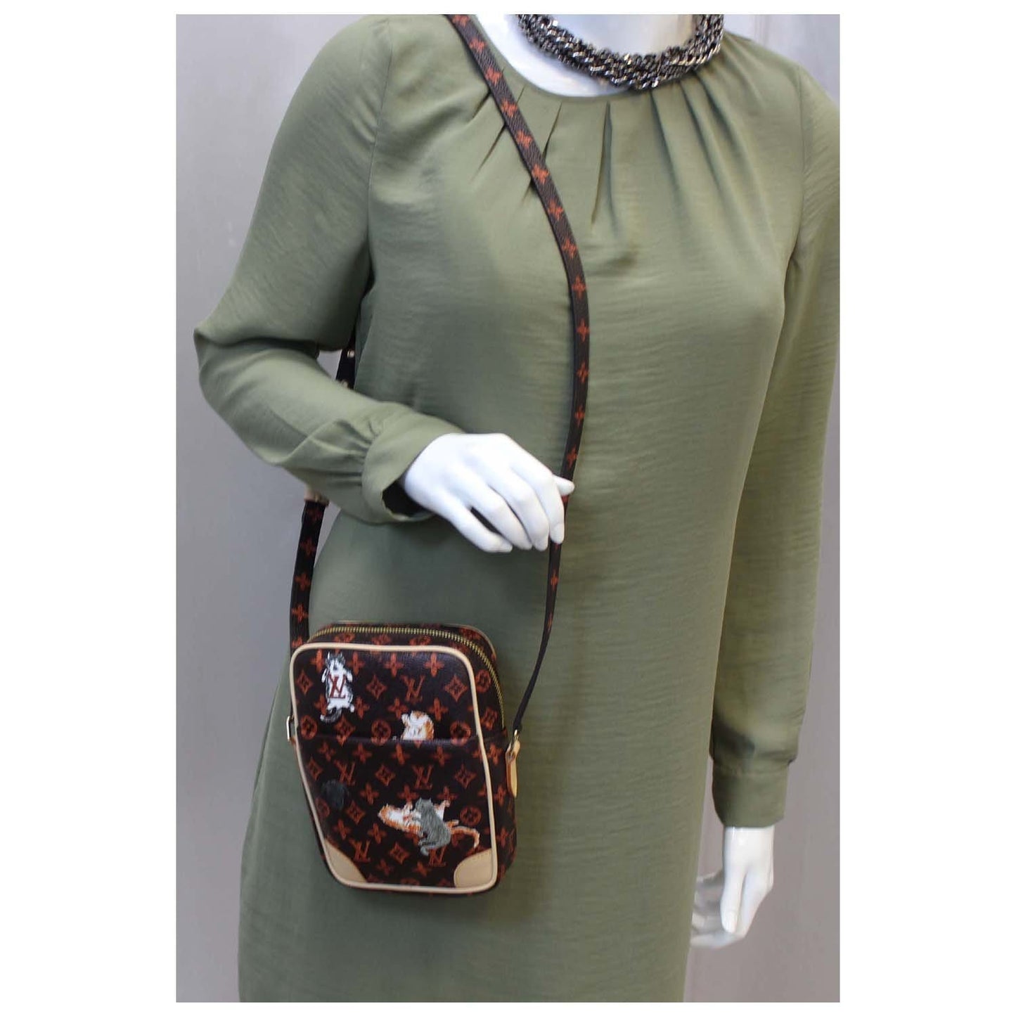 LOUIS VUITTON Paname Monogram Grace Coddington Catogram Shoulder Bag