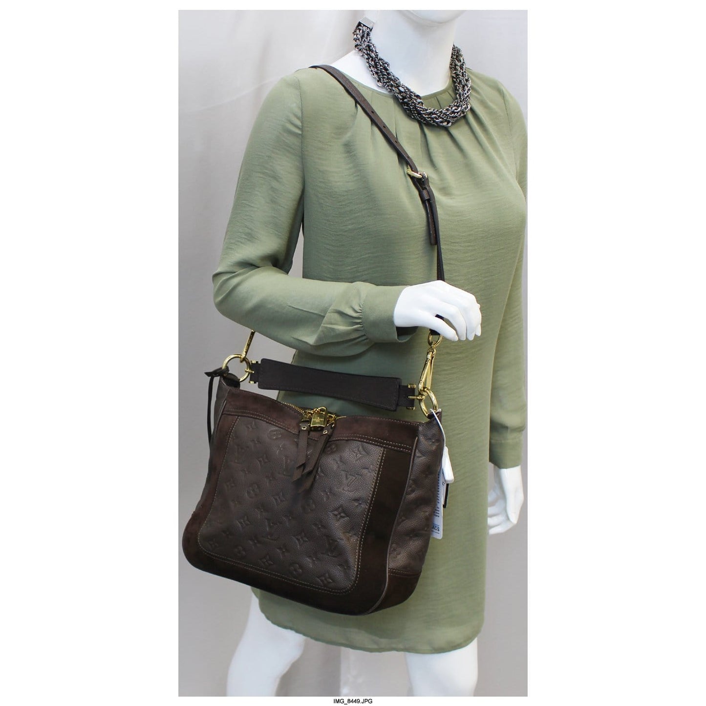LOUIS VUITTON Audacieuse PM Terre Empreinte Leather Shoulder Bag