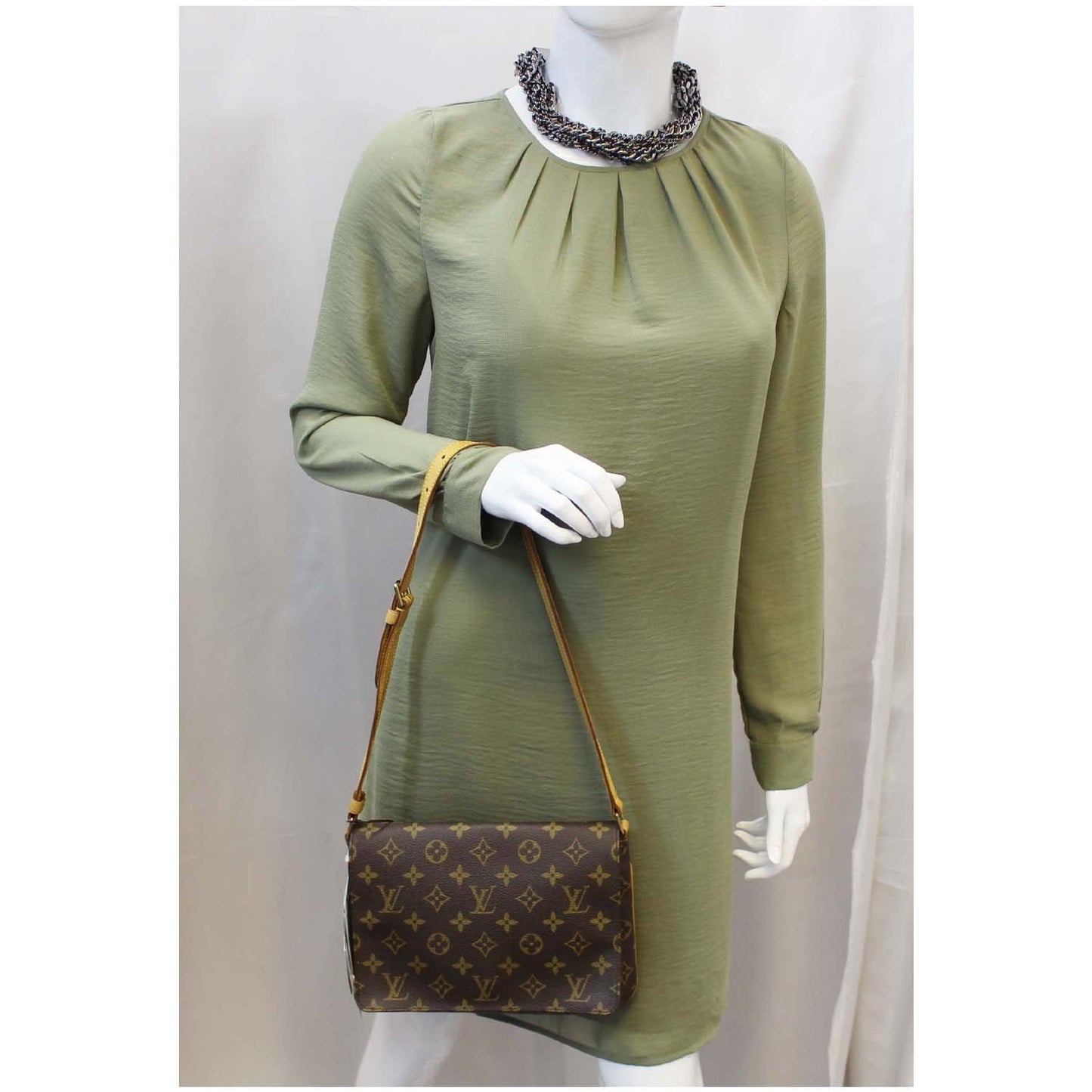 LOUIS VUITTON Musette Tango Monogram Canvas Short Strap Shoulder Bag Brown