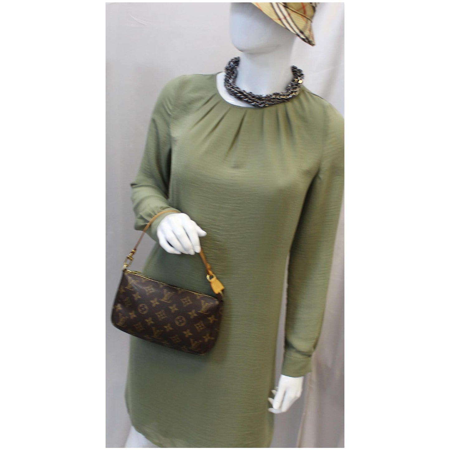 LOUIS VUITTON Pochette Accessoires Monogram Canvas Pouch Bag Brown