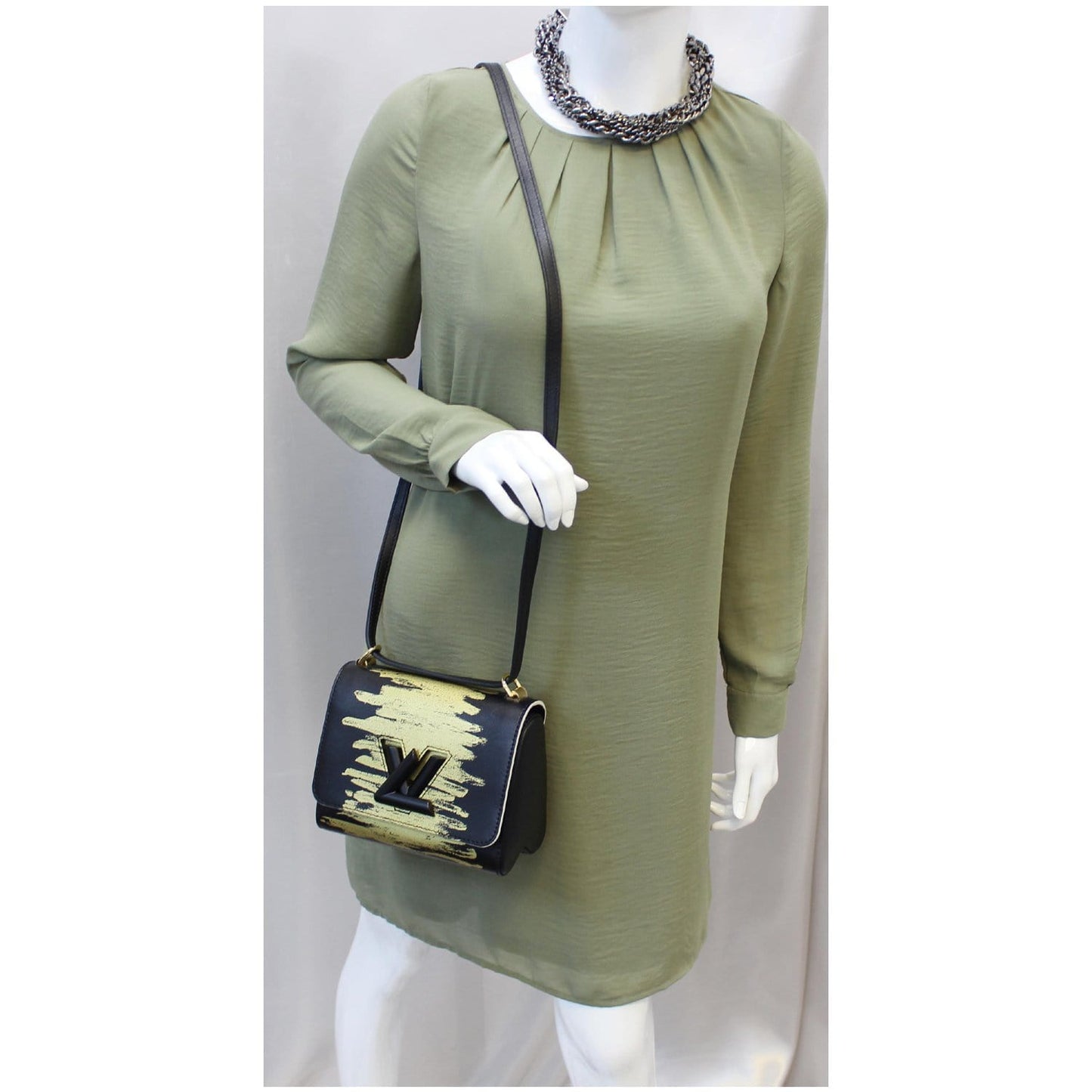 LOUIS VUITTON Twist PM Calfskin Leather Crossbody Bag Light Gold - 20% OFF