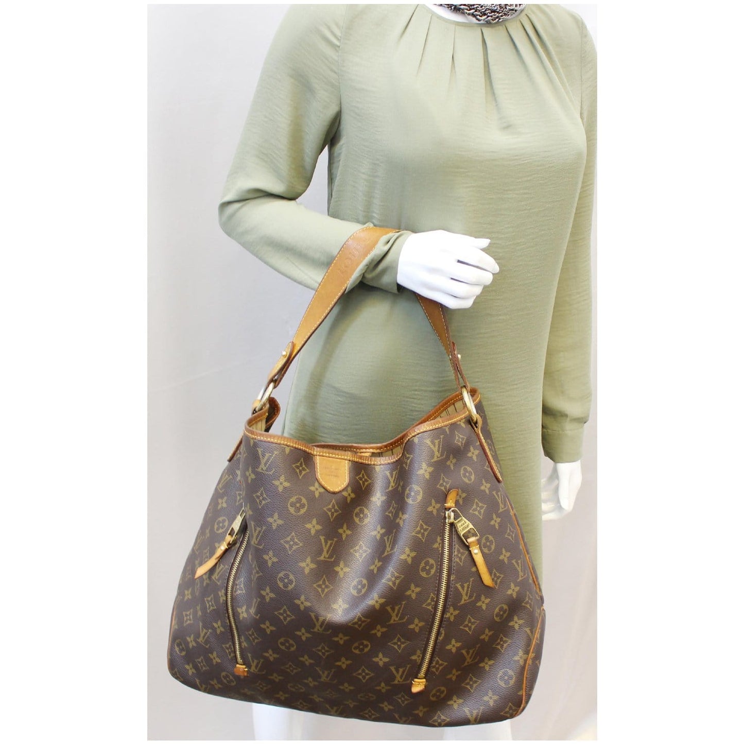LOUIS VUITTON Delightful GM Monogram Canvas Shoulder Bag Brown