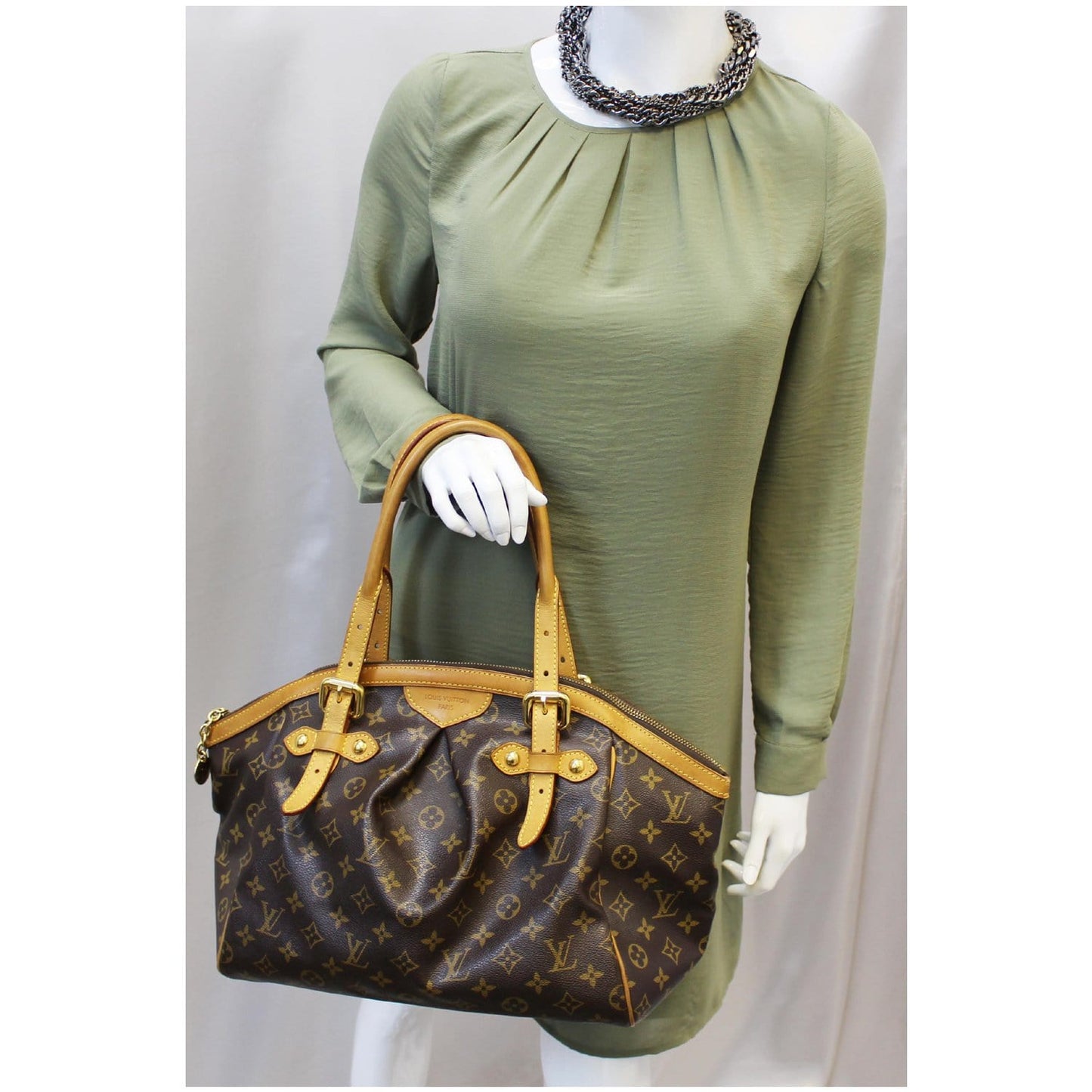 LOUIS VUITTON Tivoli GM Monogram Canvas Brown Shoulder Bag Brown