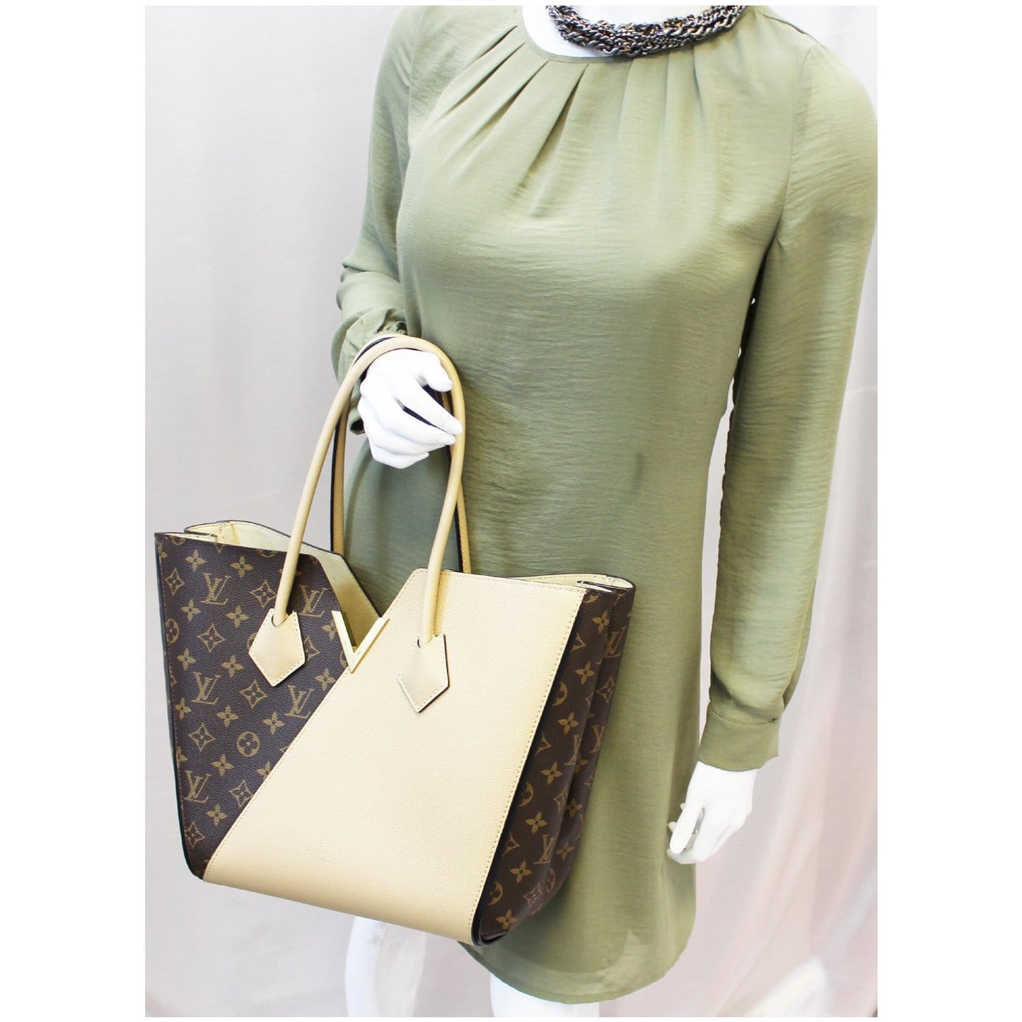 LOUIS VUITTON Kimono Monogram Calfskin Tote Bag Dune