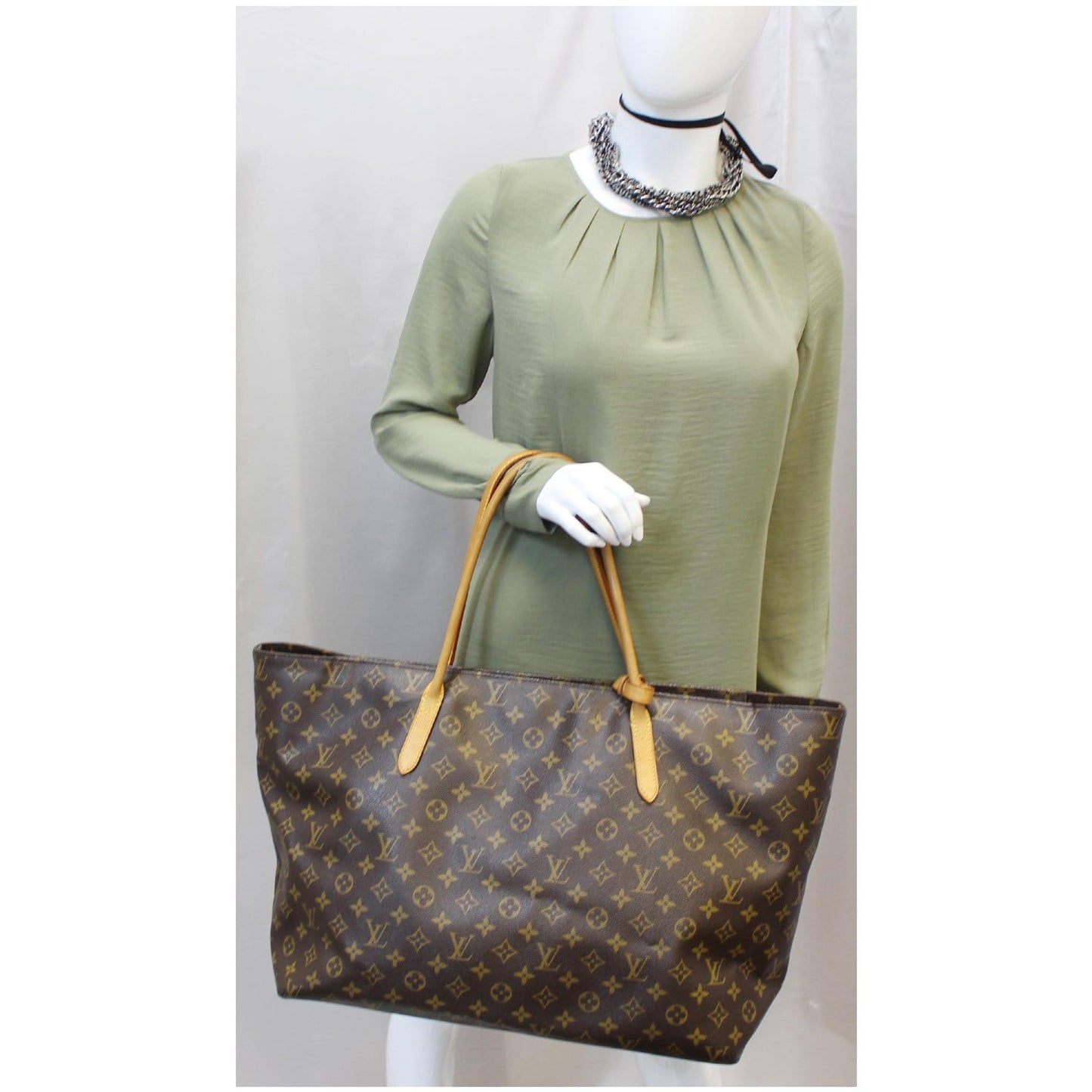 LOUIS VUITTON Raspail GM Monogram Canvas Shoulder Bag Brown