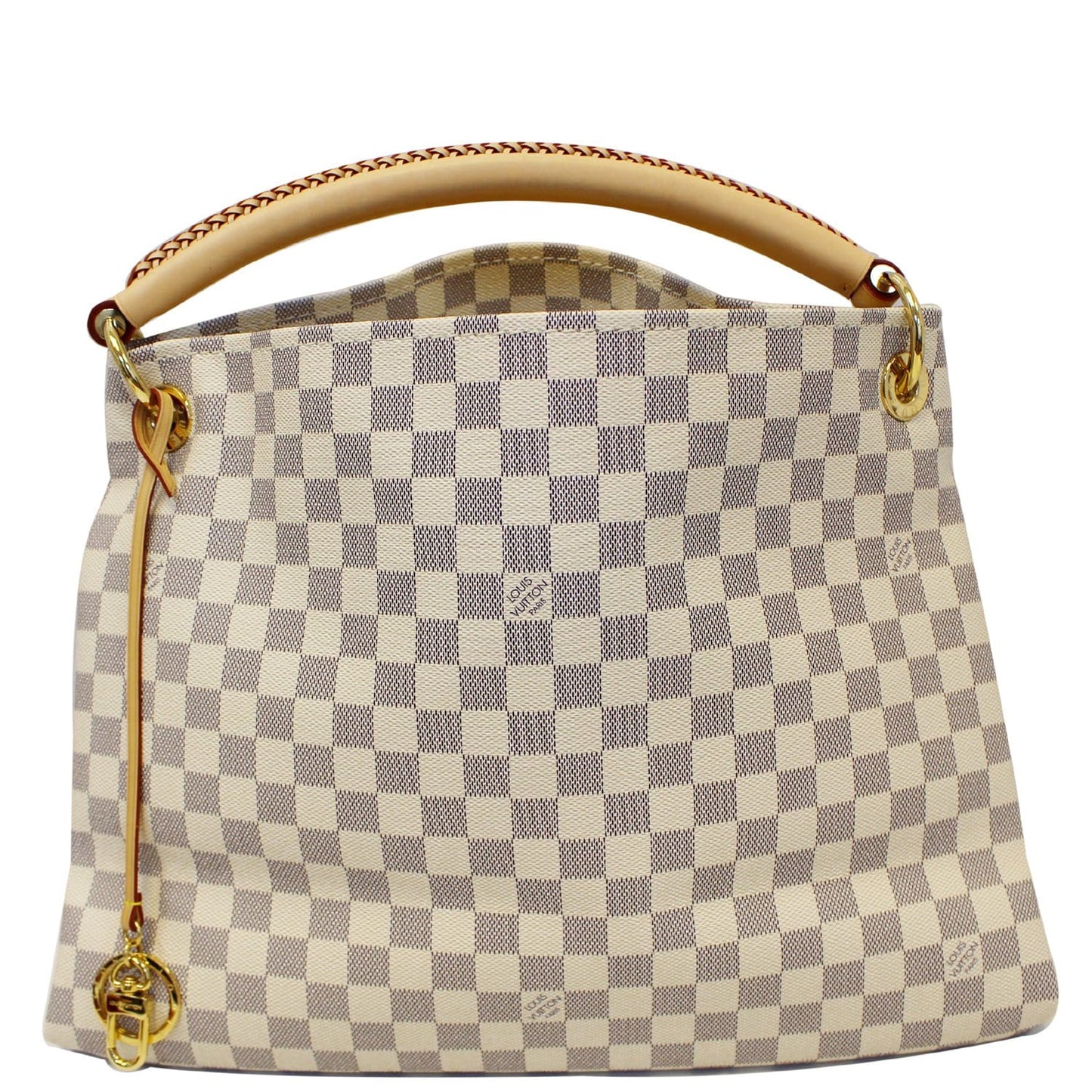 LOUIS VUITTON Artsy MM Damier Azur Shoulder Bag White