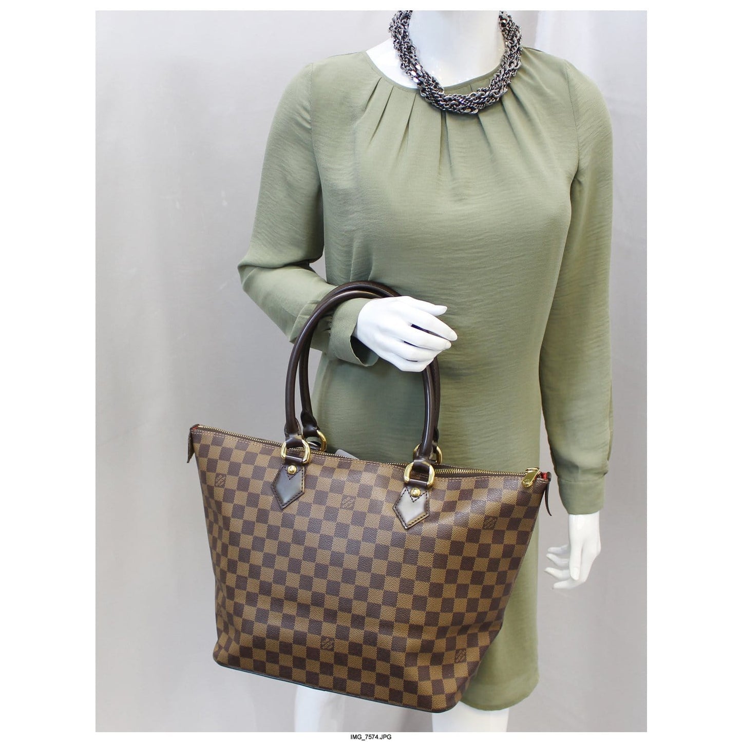 LOUIS VUITTON Saleya MM Damier Ebene Shoulder Bag