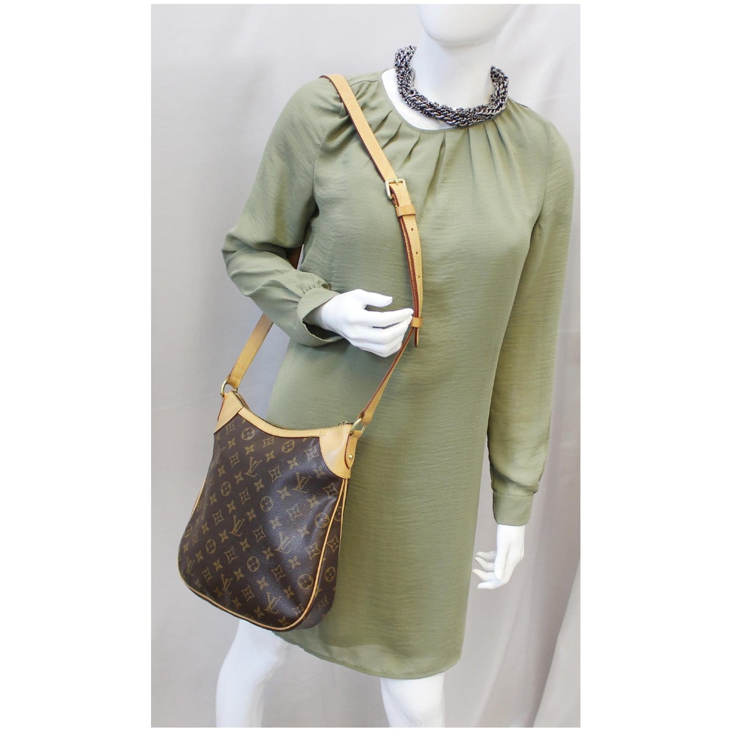 LOUIS VUITTON Odeon PM Monogram Canvas Shoulder Crossbody Bag Brown