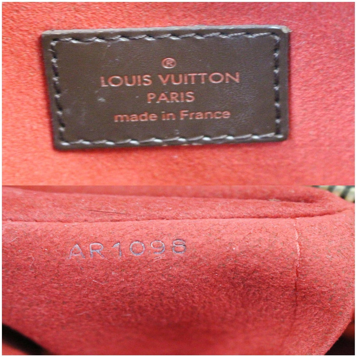 LOUIS VUITTON Trevi GM Damier Ebene Shoulder Handbag Brown