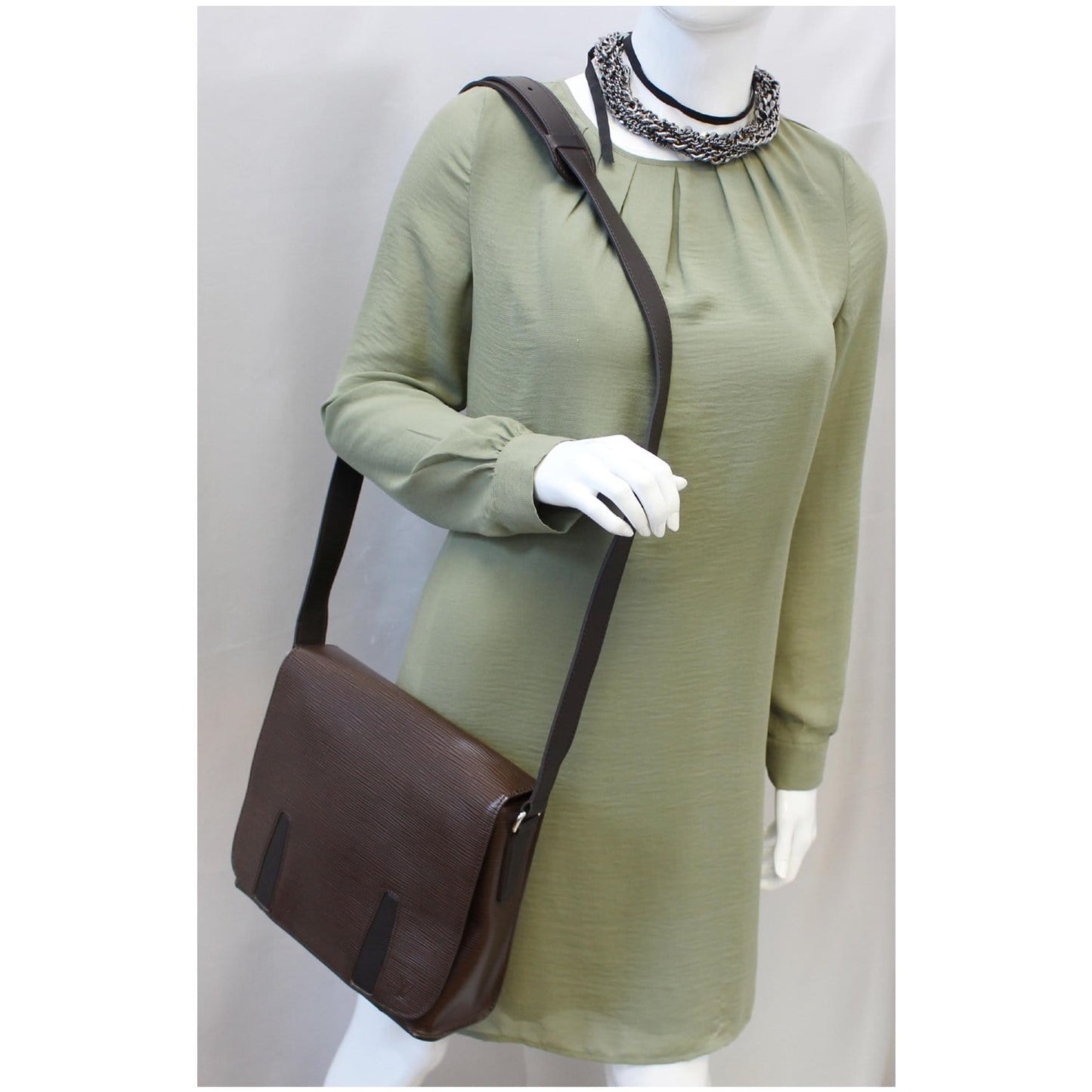 LOUIS VUITTON Harington PM Epi Leather Messenger Bag Brown