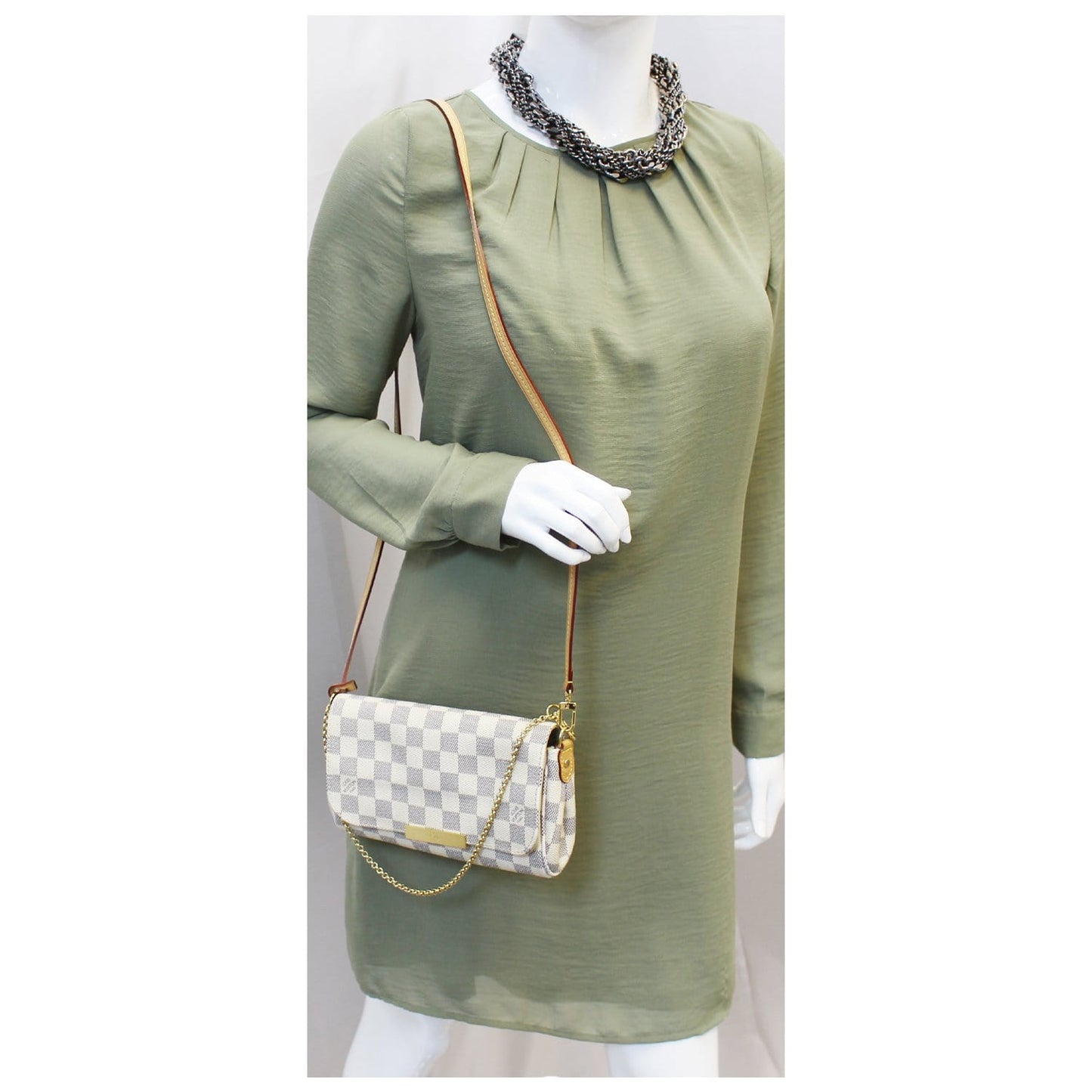 LOUIS VUITTON Favorite PM Damier Azur Crossbody Bag