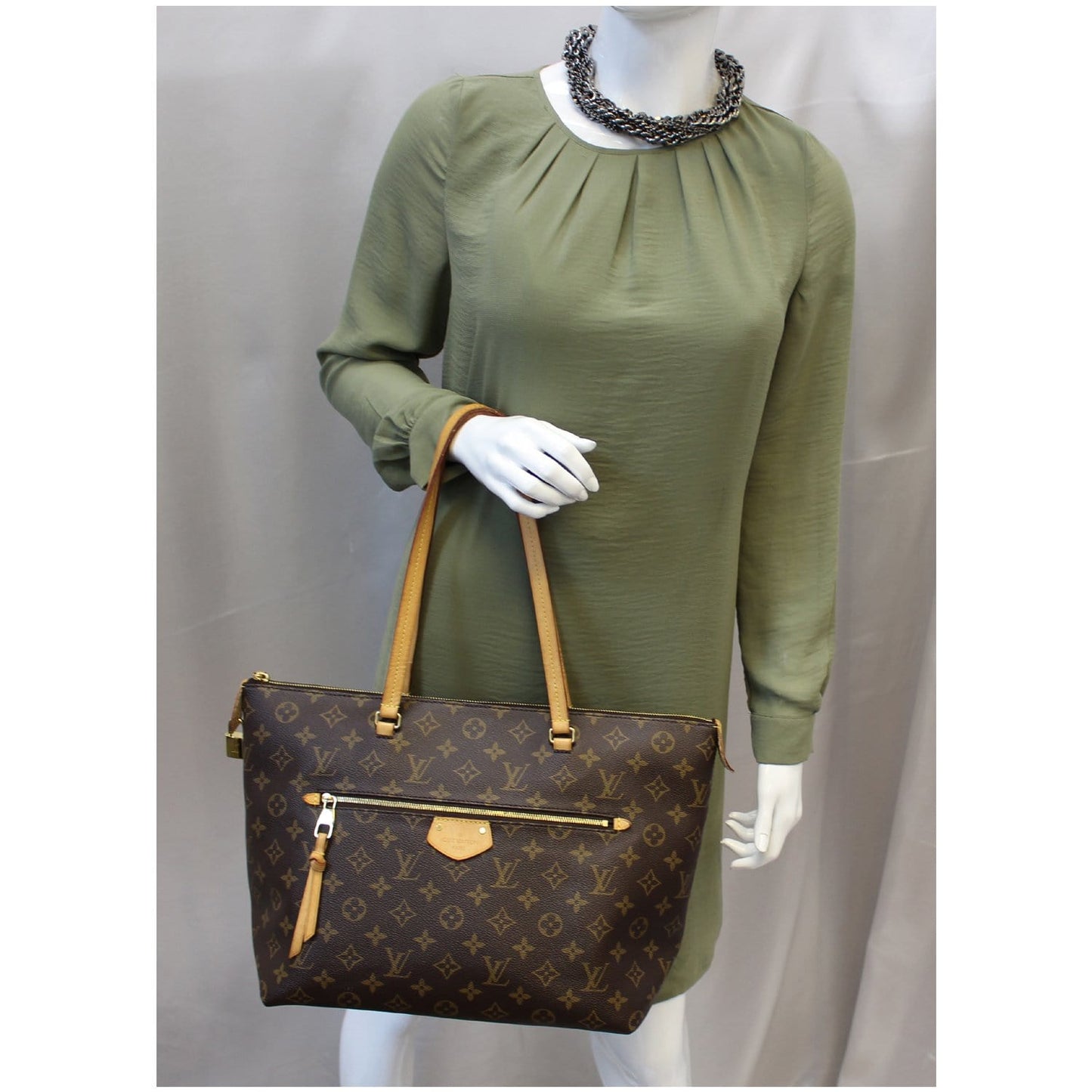LOUIS VUITTON Iena MM Monogram Canvas Shoulder Bag Brown