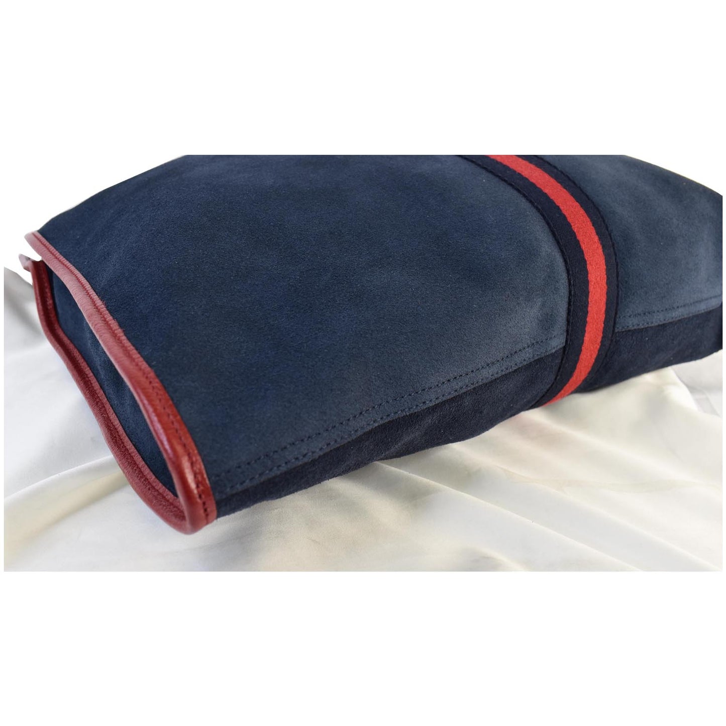GUCCI Rajah Large Suede Leather Tote Shoulder Bag Navy 537219 - 20% OFF