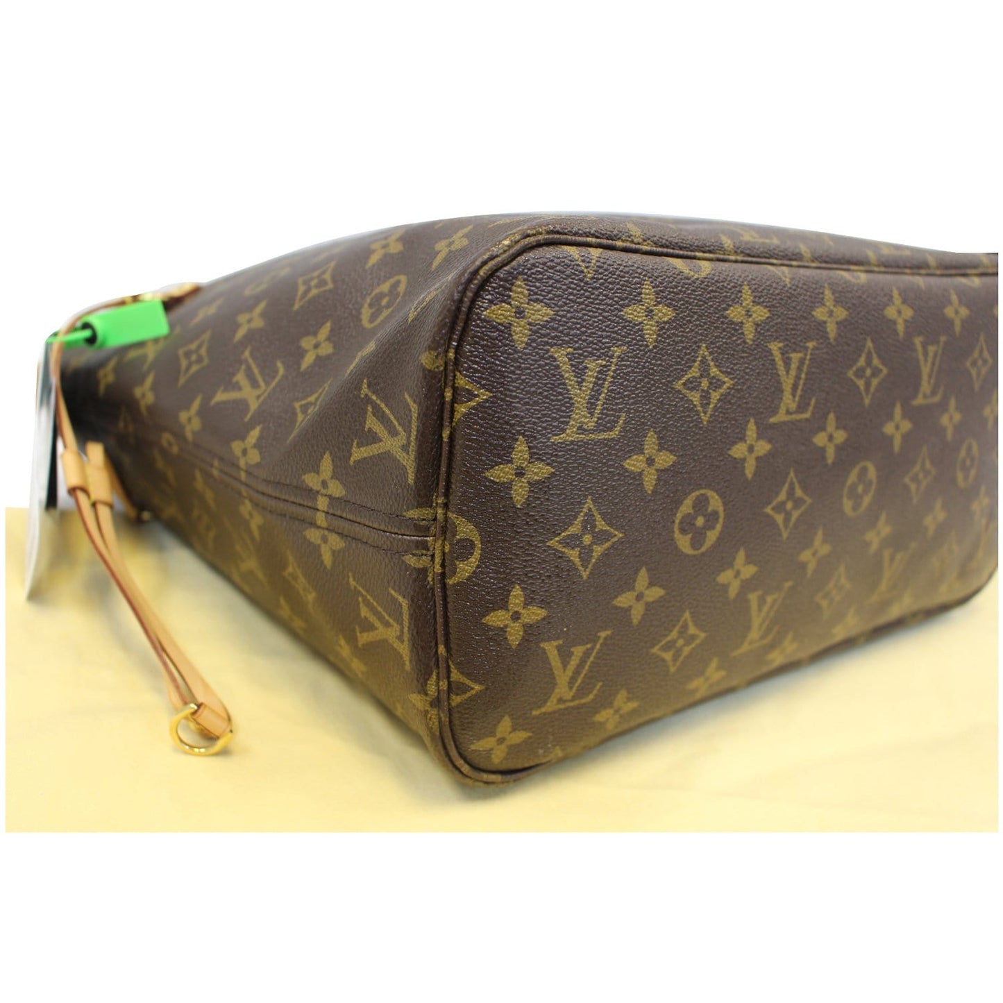 LOUIS VUITTON Neverfull MM Monogram Canvas Tote Shoulder Bag Brown