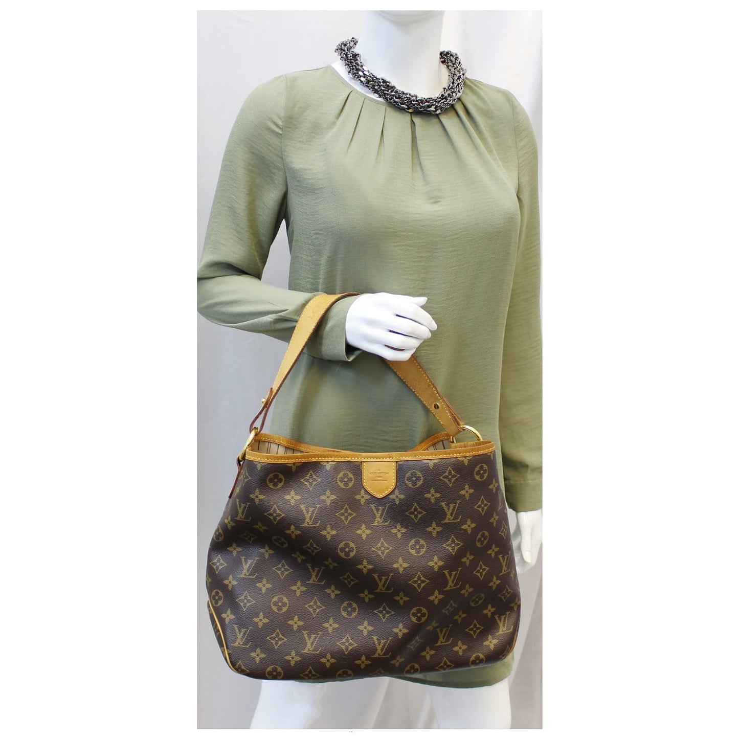 LOUIS VUITTON Delightful PM Monogram Canvas Shoulder Hobo Bag