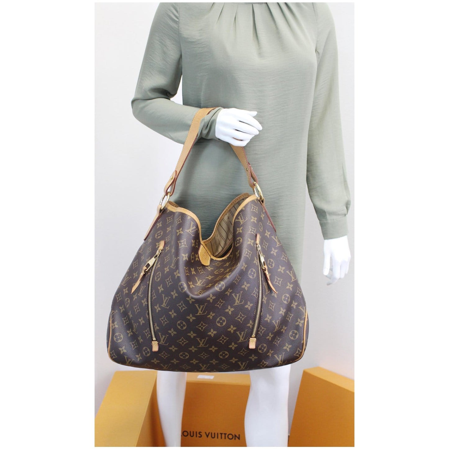 LOUIS VUITTON Delightful GM Monogram Canvas Shoulder Bag Brown