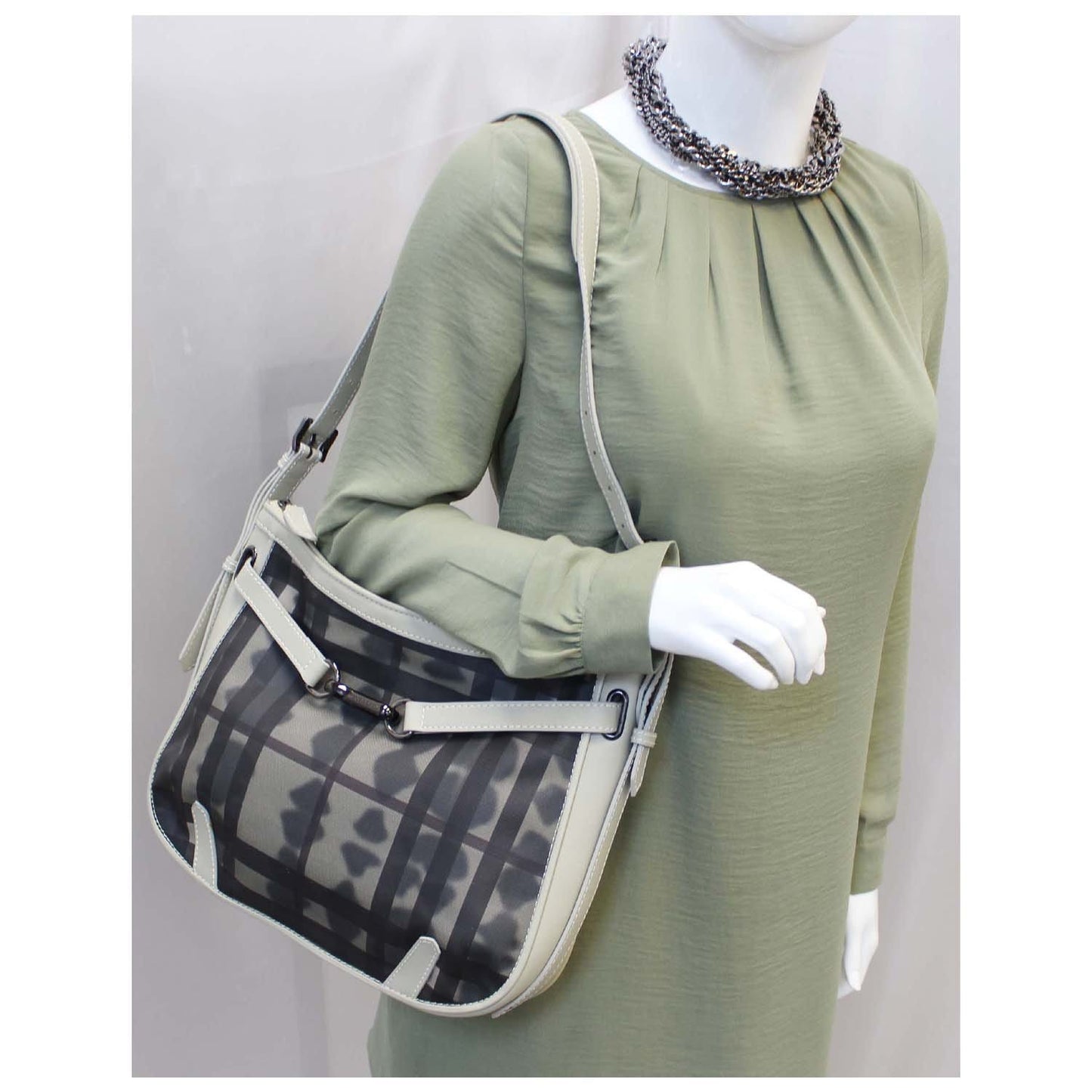 Burberry Tie Dye Smoked Check Shoulder Bag