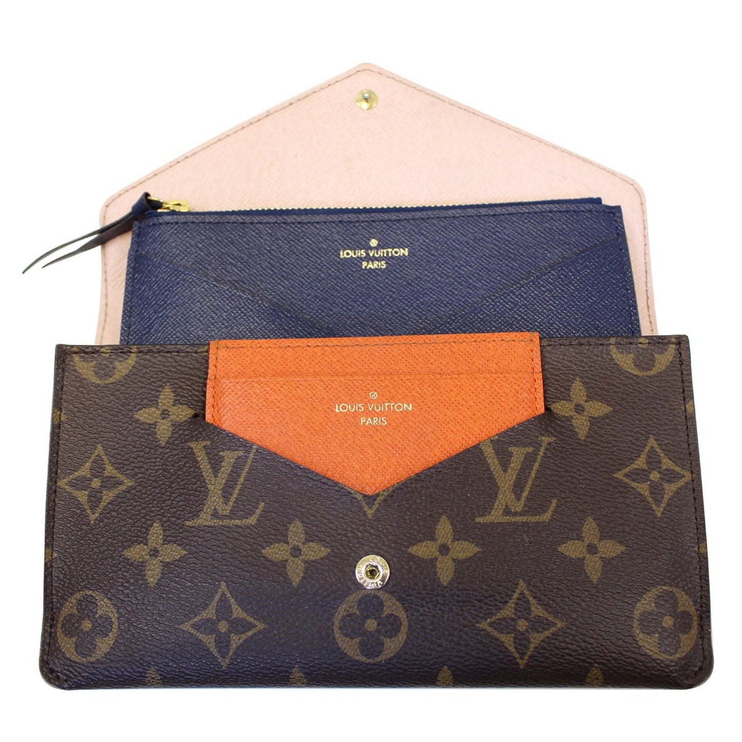 LOUIS VUITTON Jeanne Monogram Canvas Wallet Rose Ballerine