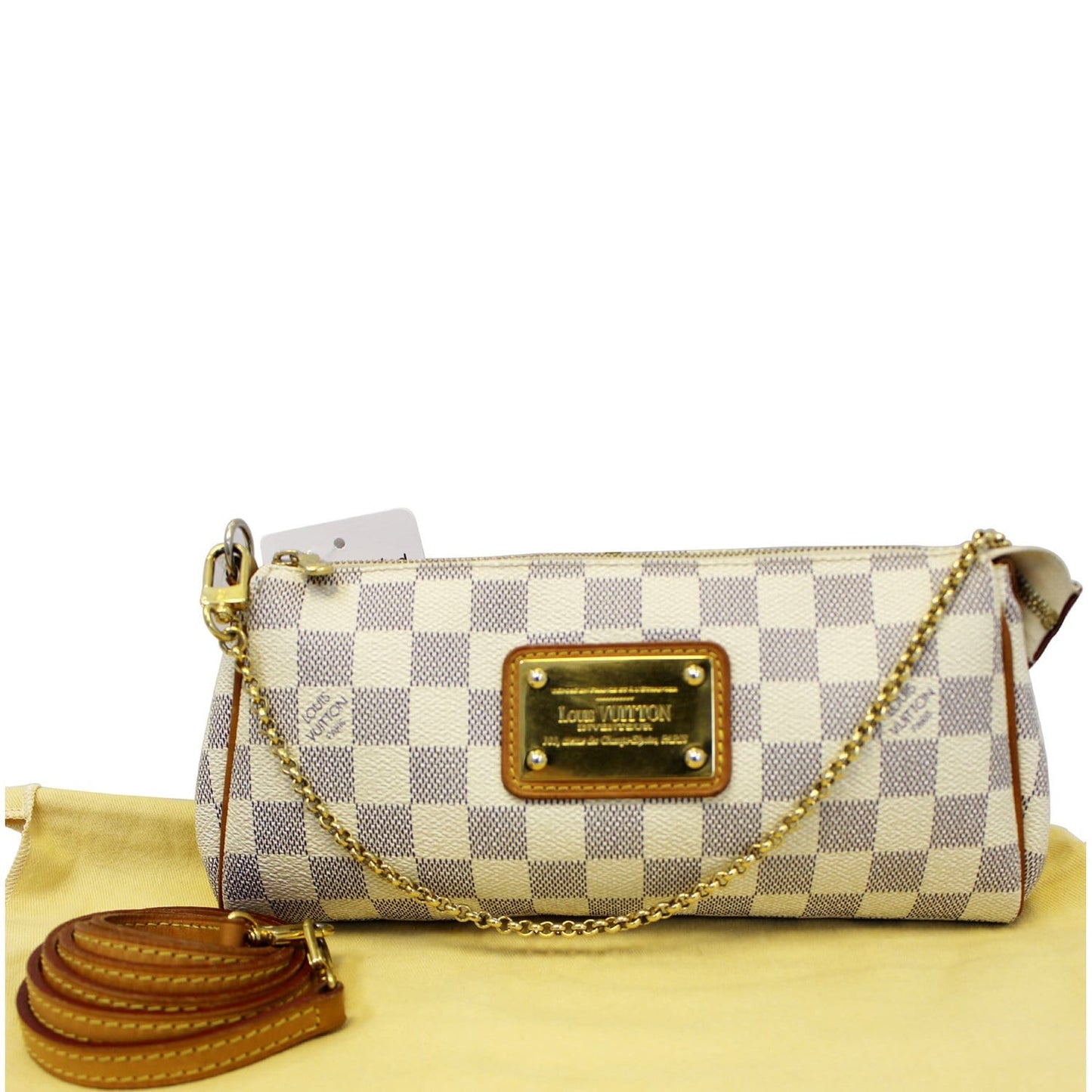 LOUIS VUITTON Eva Clutch Damier Azur Crossbody Bag