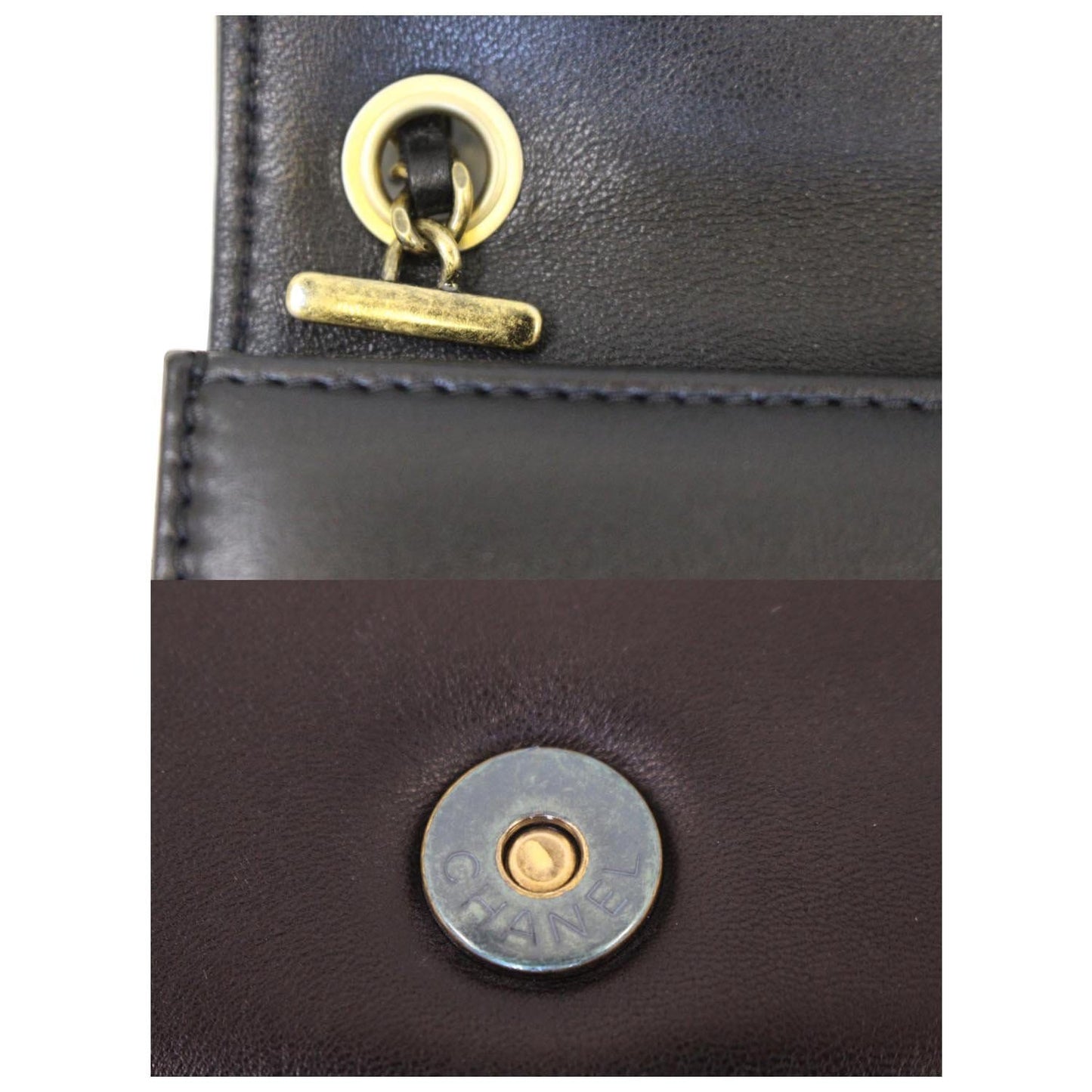 CHANEL Boy Brick Flap Black Leather Shoulder Bag