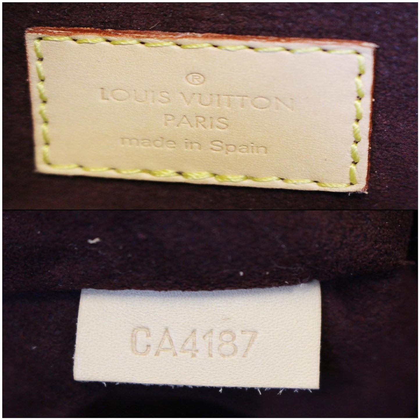 LOUIS VUITTON Montaigne MM Monogram Canvas Shoulder Bag Brown