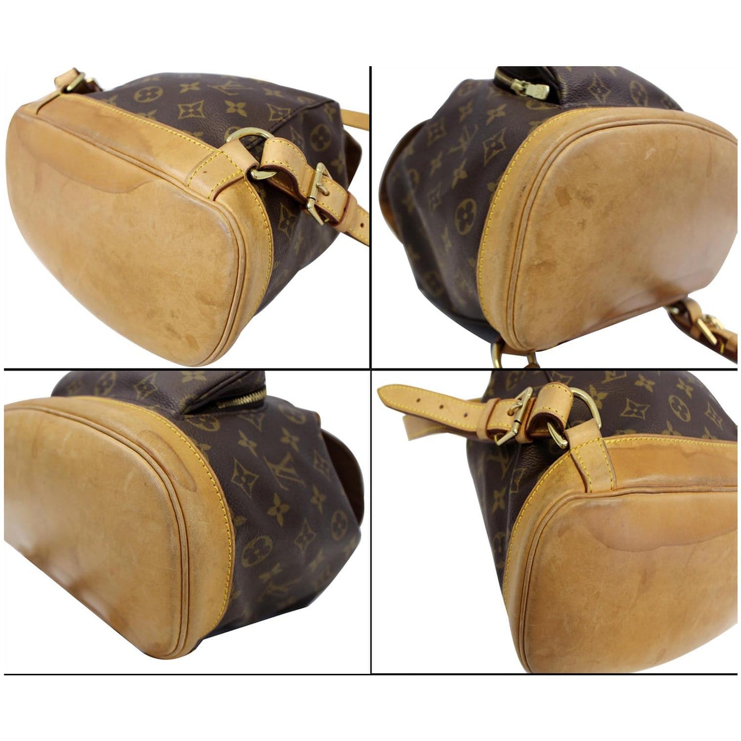 LOUIS VUITTON Montsouris PM Monogram Canvas Backpack Brown