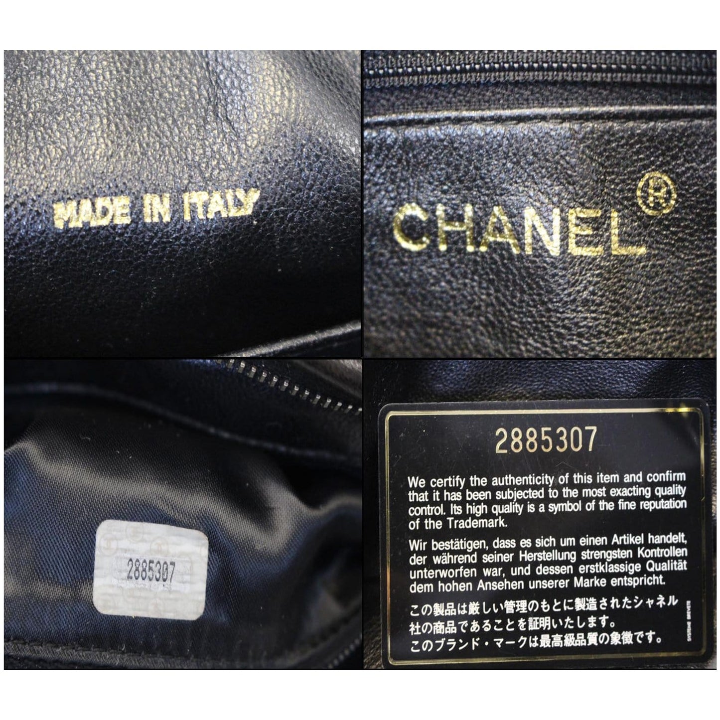 CHANEL Camera Tassel Lambskin Leather Shoulder Bag Black