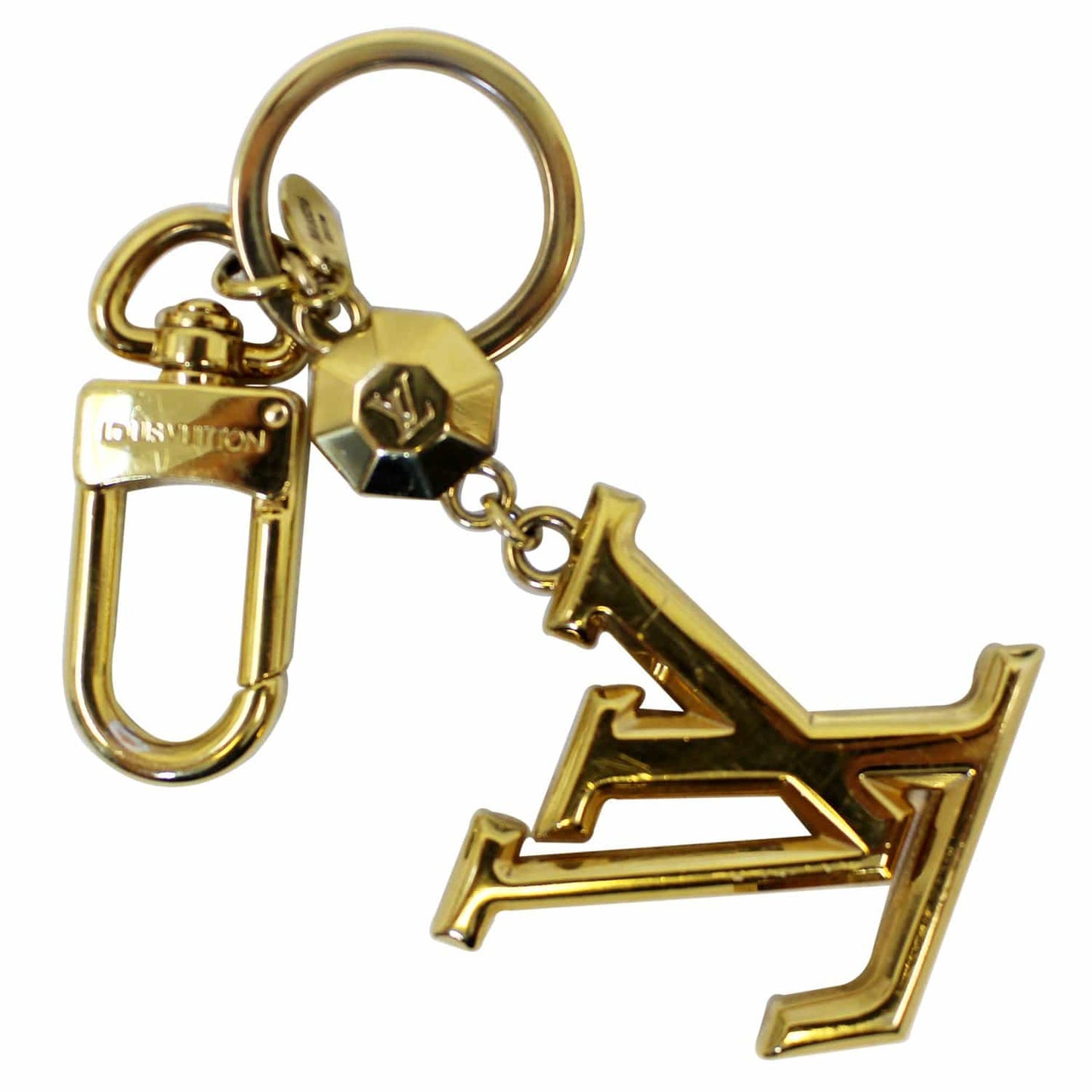 LOUIS VUITTON Facettes Bag Charm Key Holder Gold