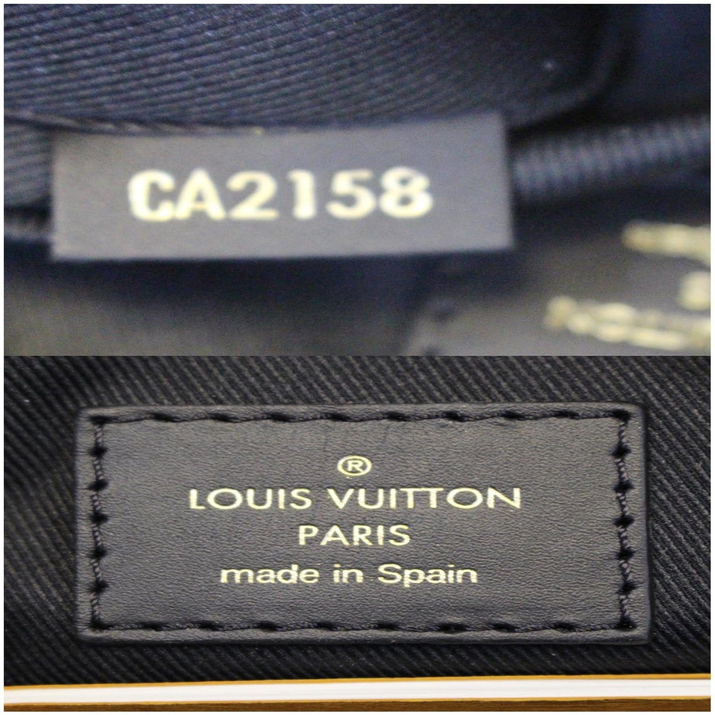 LOUIS VUITTON Saintonge Monogram Canvas Shoulder Bag Noir Black