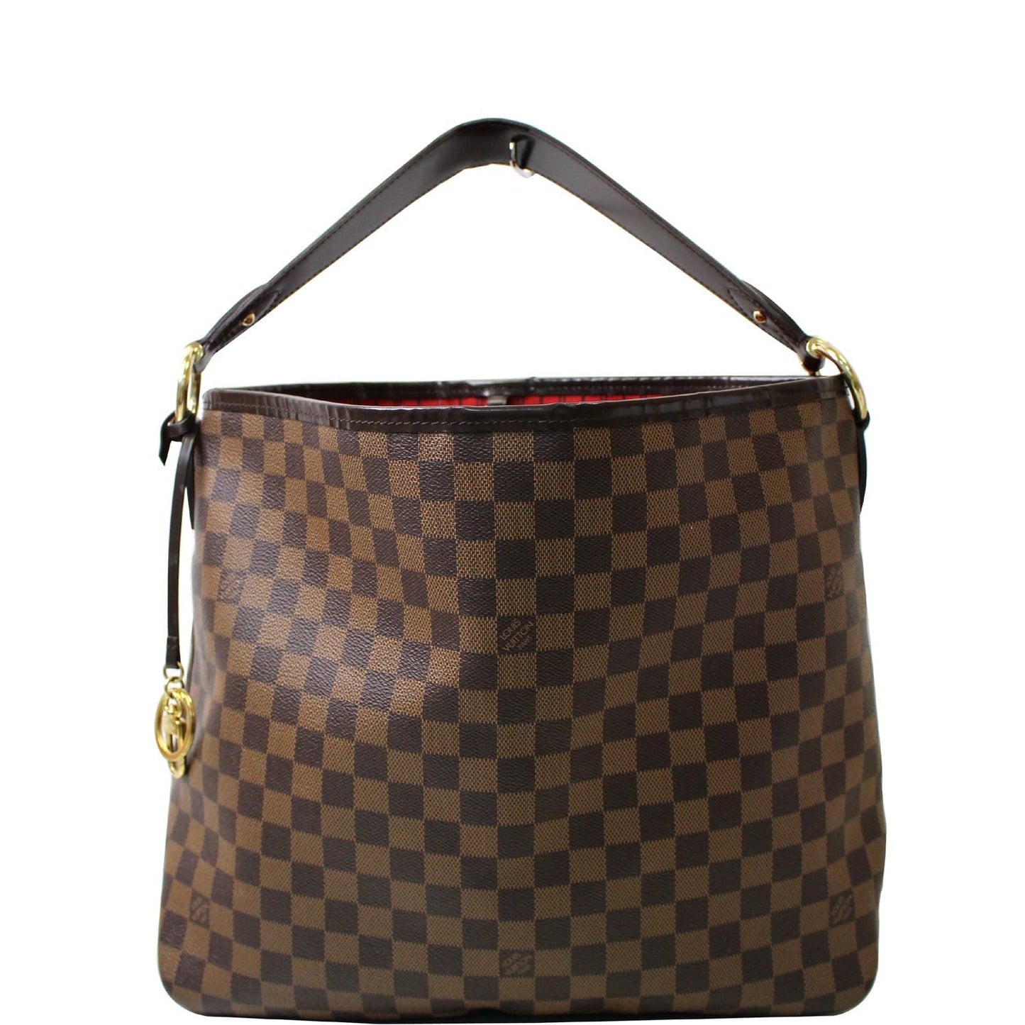 LOUIS VUITTON Delightful MM NM Damier Ebene Hobo Shoulder Bag Brown