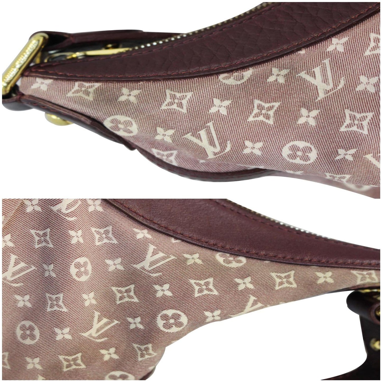 LOUIS VUITTON Rhapsody MM Monogram Mini Lin Shoulder Bag Burgundy