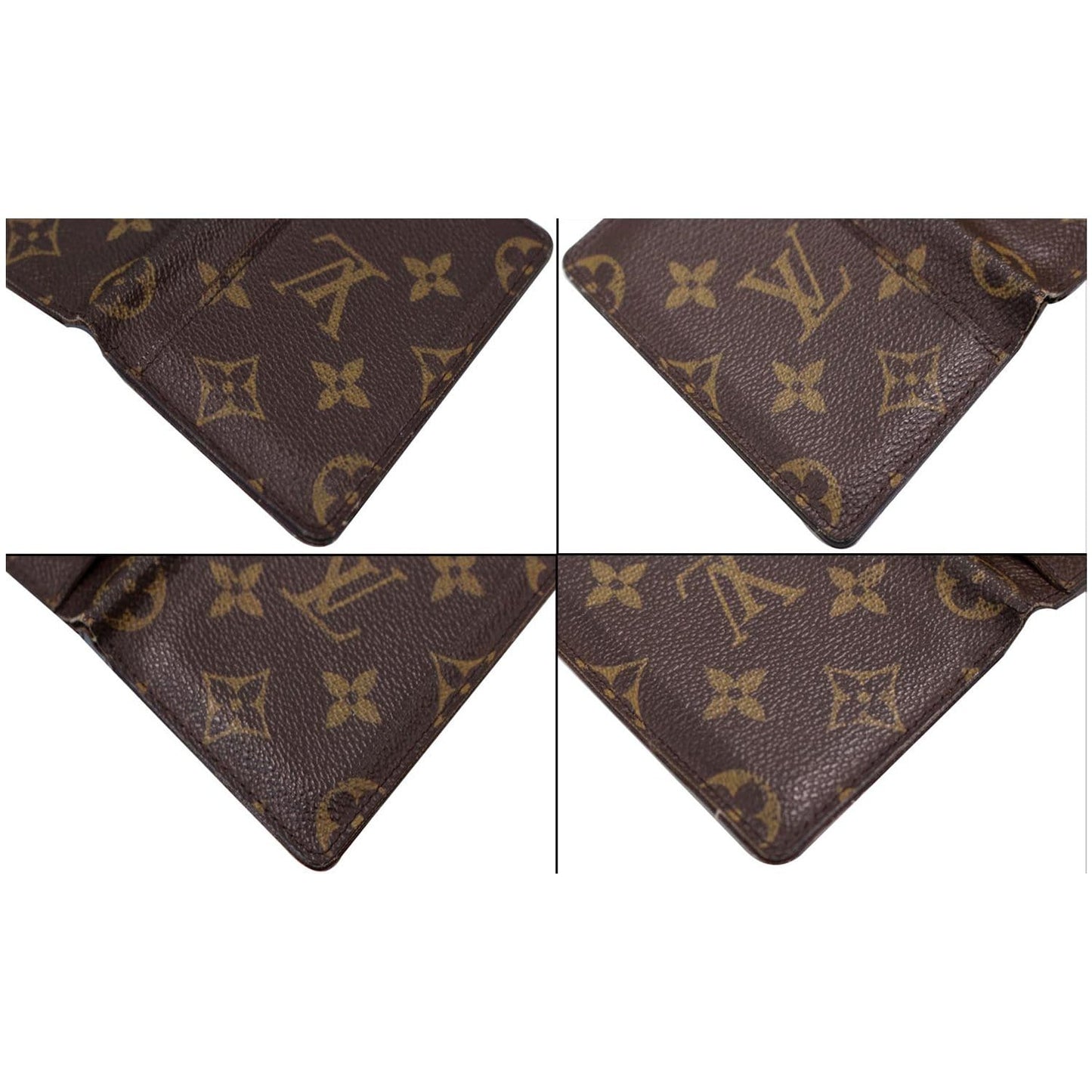 LOUIS VUITTON Pocket Organizer Monogram Canvas Wallet Brown