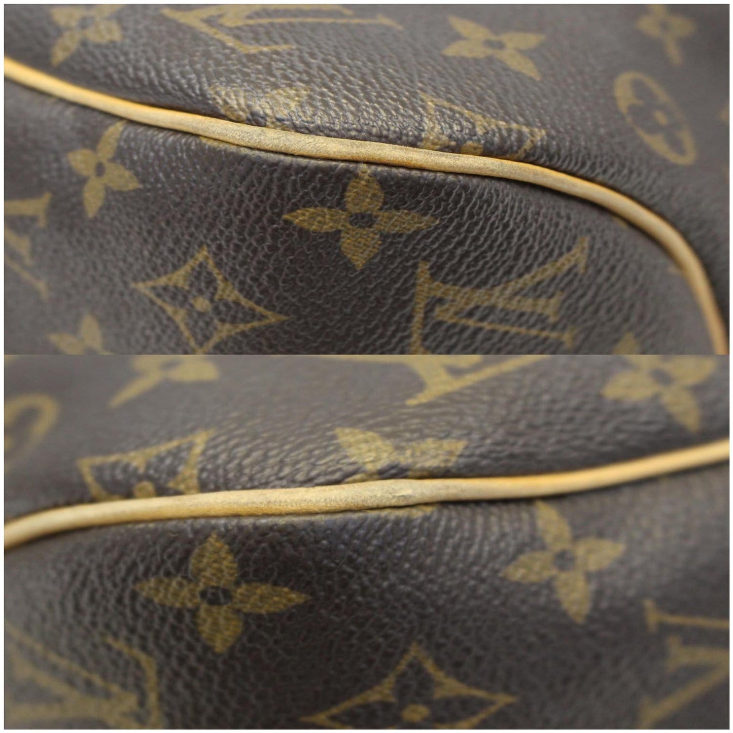 LOUIS VUITTON Delightful MM Monogram Canvas Shoulder Bag Brown