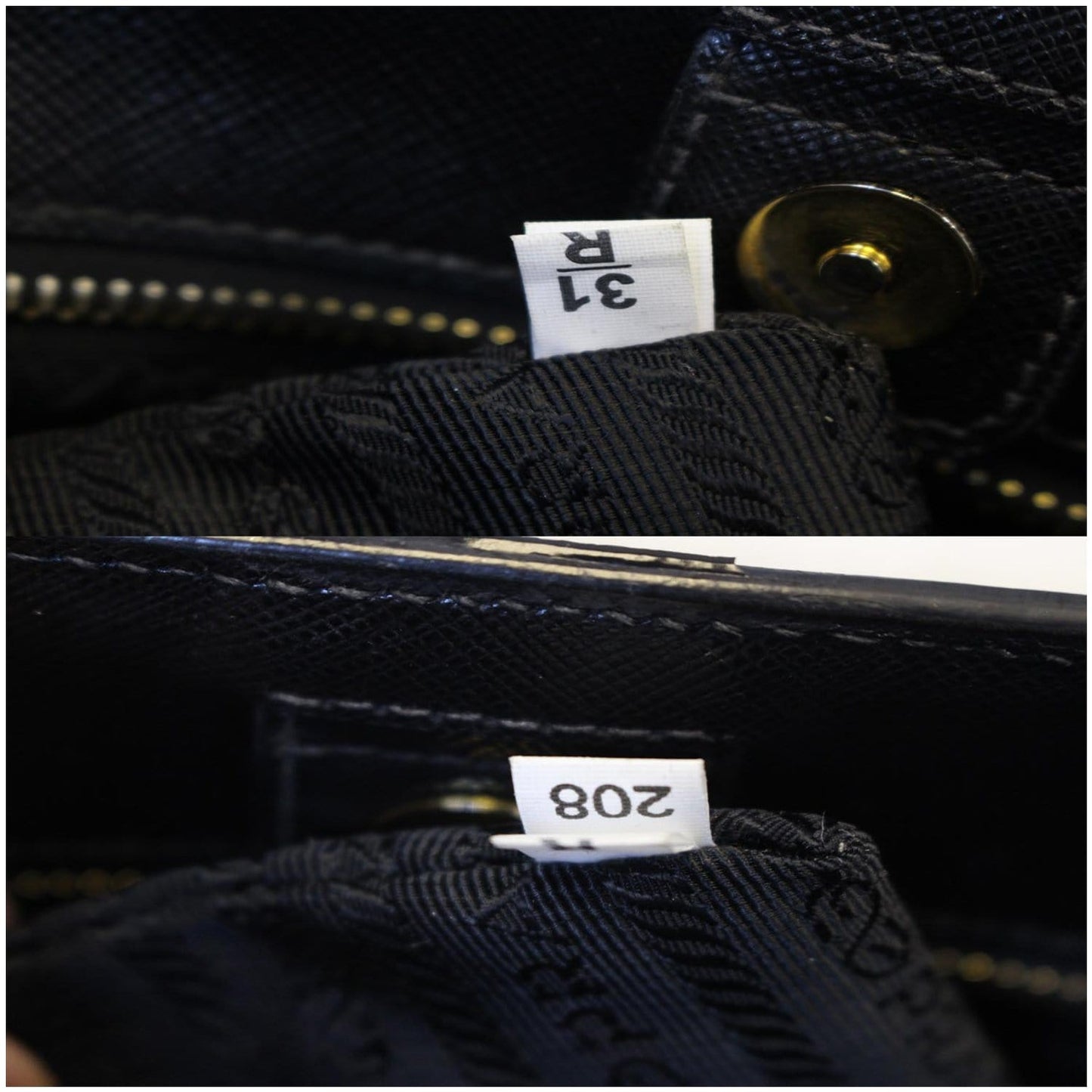 PRADA Galleria Medium Saffiano Leather Tote Bag Black