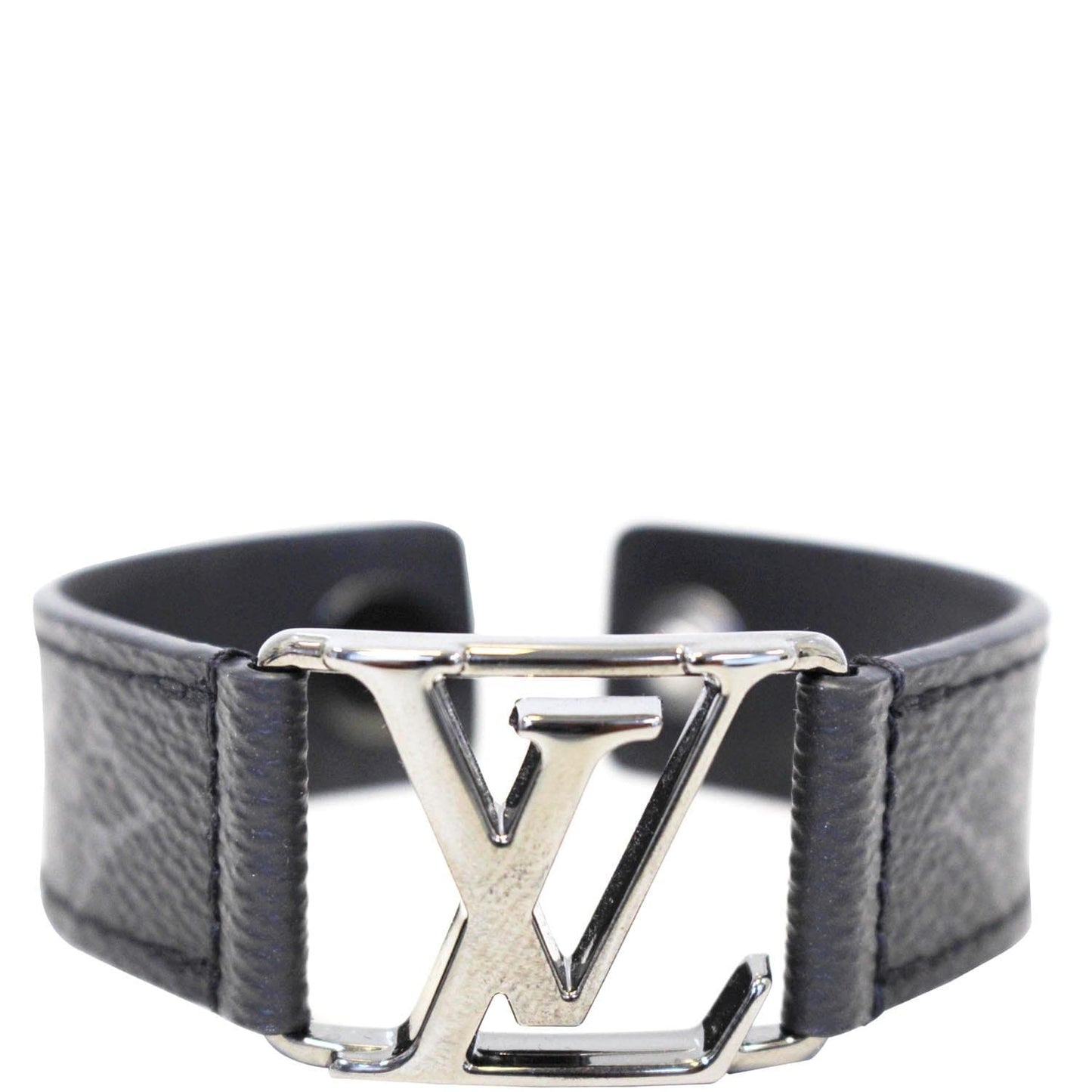 LOUIS VUITTON Hockenheim Monogram Eclipse Bracelet 19