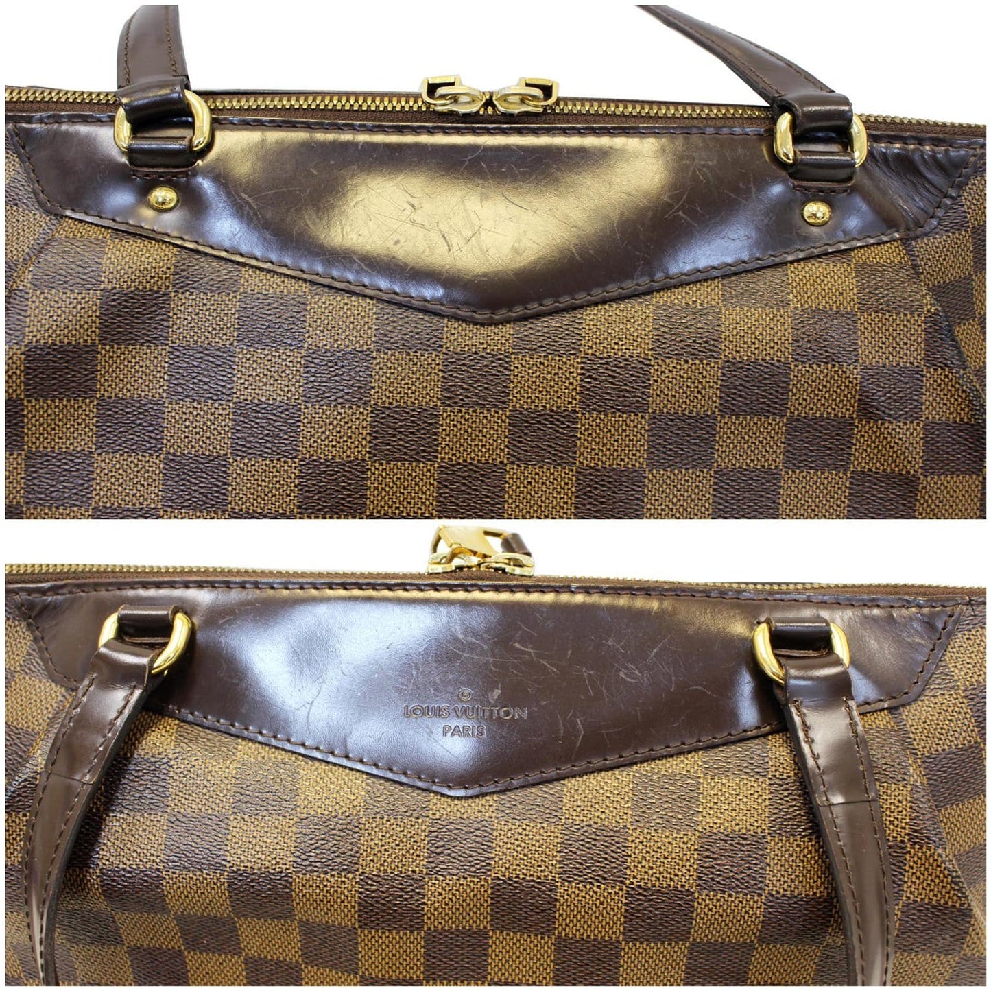 LOUIS VUITTON Westminster GM Damier Ebene Tote Shoulder Bag Brown - Last Call