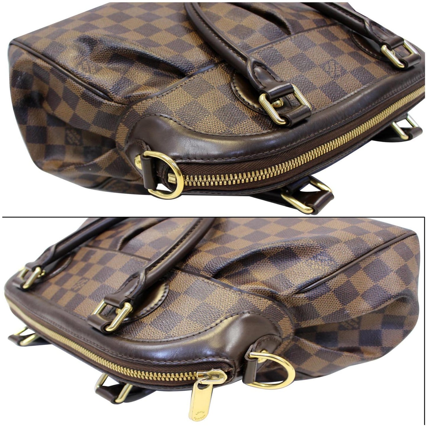 LOUIS VUITTON Trevi PM Damier Ebene Shoulder Bag Brown