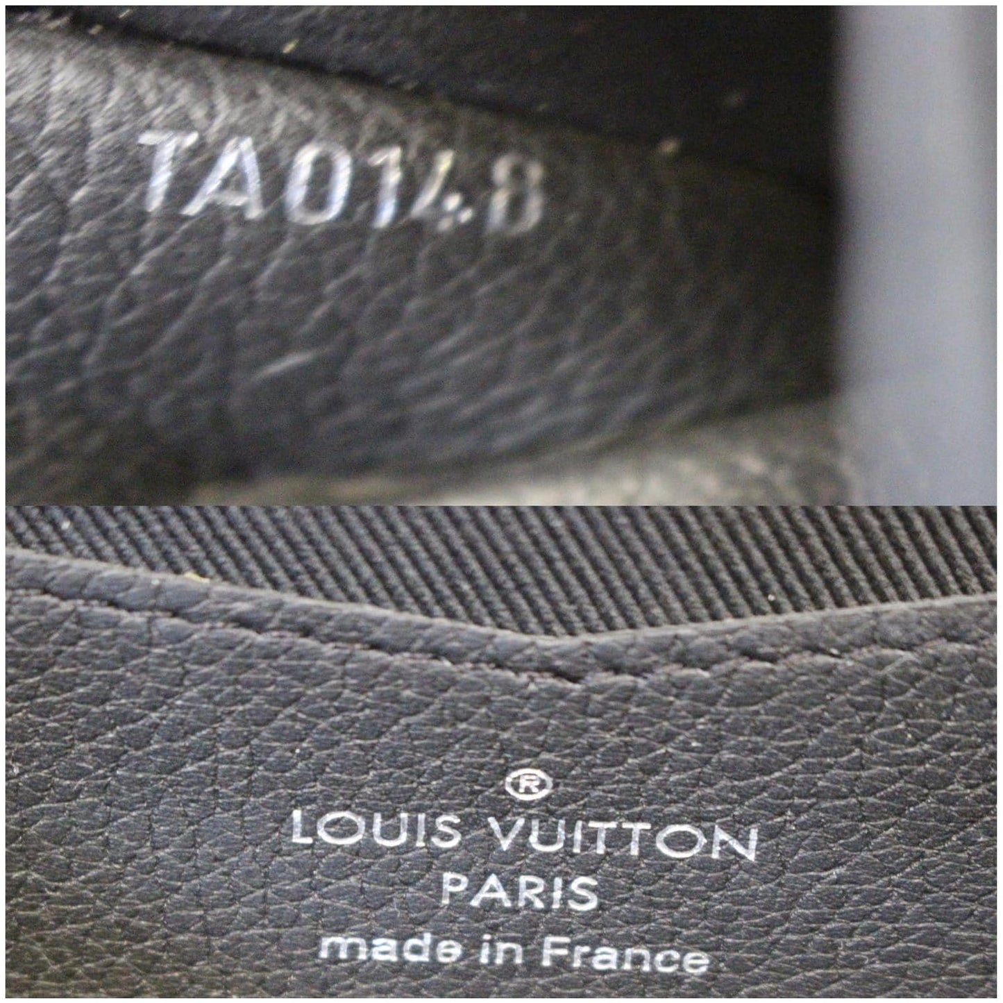 LOUIS VUITTON Lockme II Calfskin Leather Wallet Black