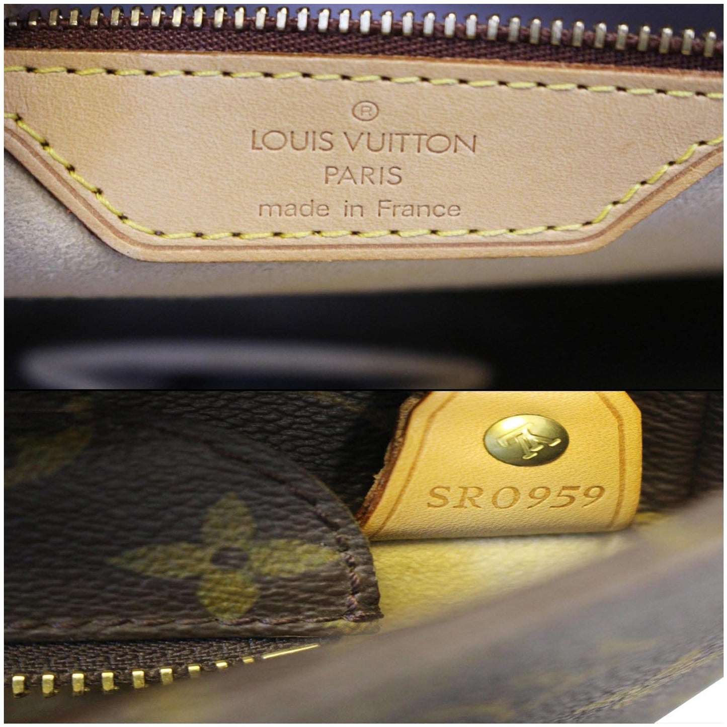 LOUIS VUITTON Luco Monogram Canvas Tote Bag Brown