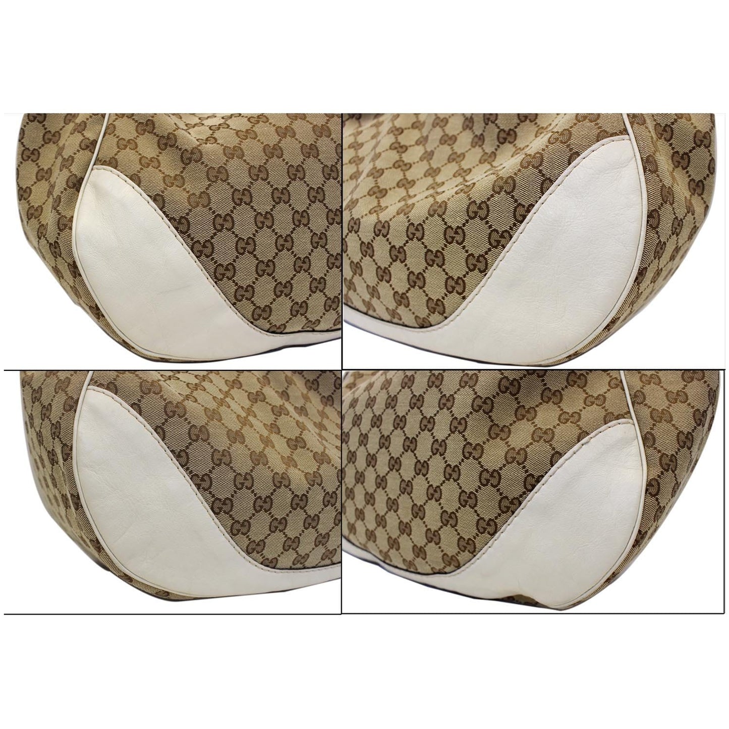 GUCCI Charlotte GG Monogram Beige/White Tote Shoulder Bag