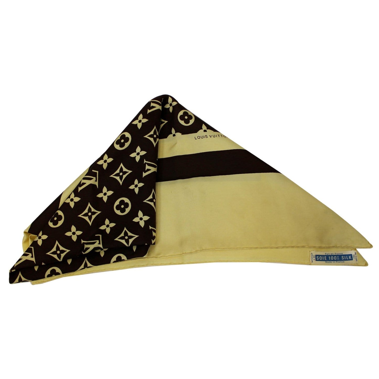 LOUIS VUITTON Silk Monogram Scarf Brown