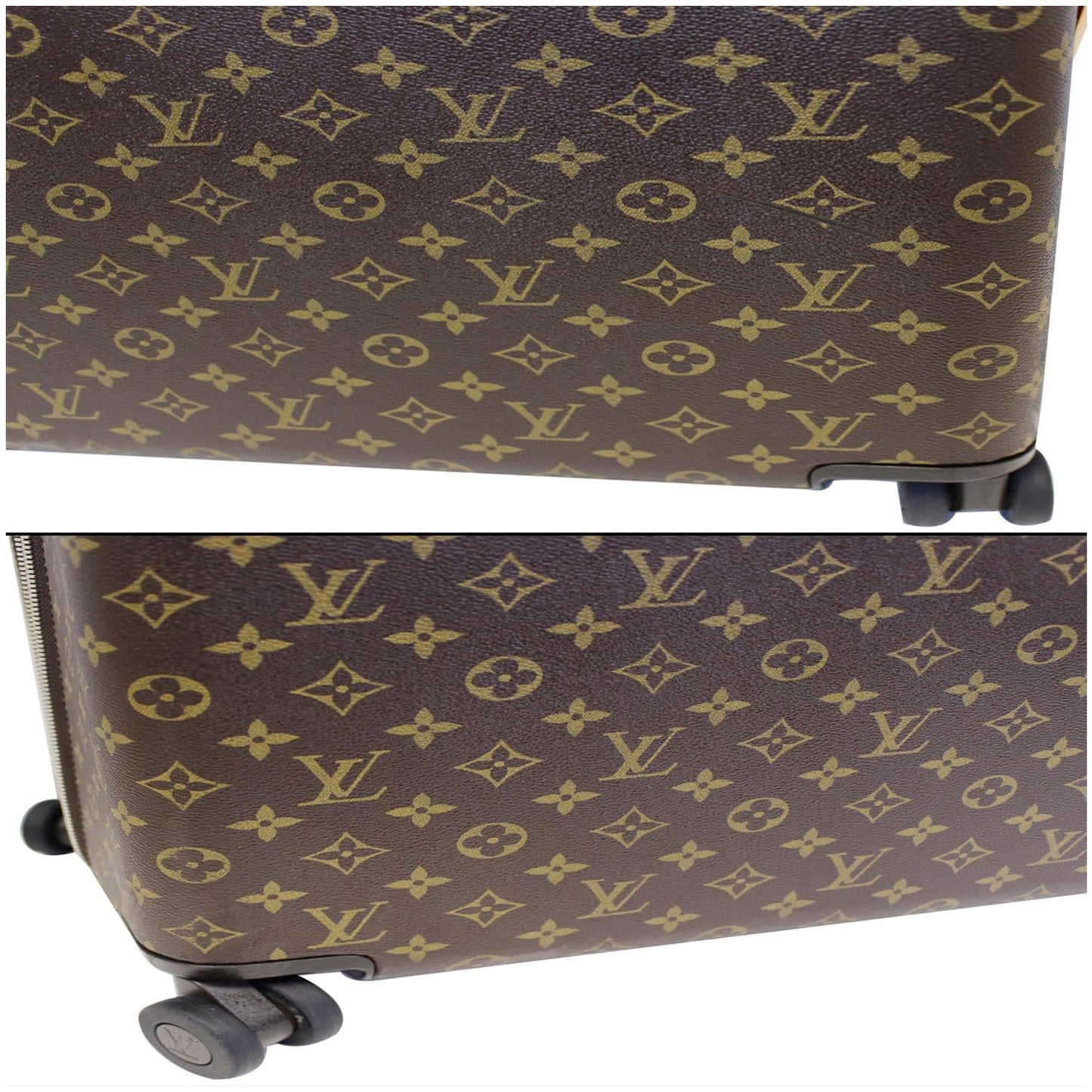 LOUIS VUITTON Horizon 55 Monogram Canvas Rolling Suitcase Brown