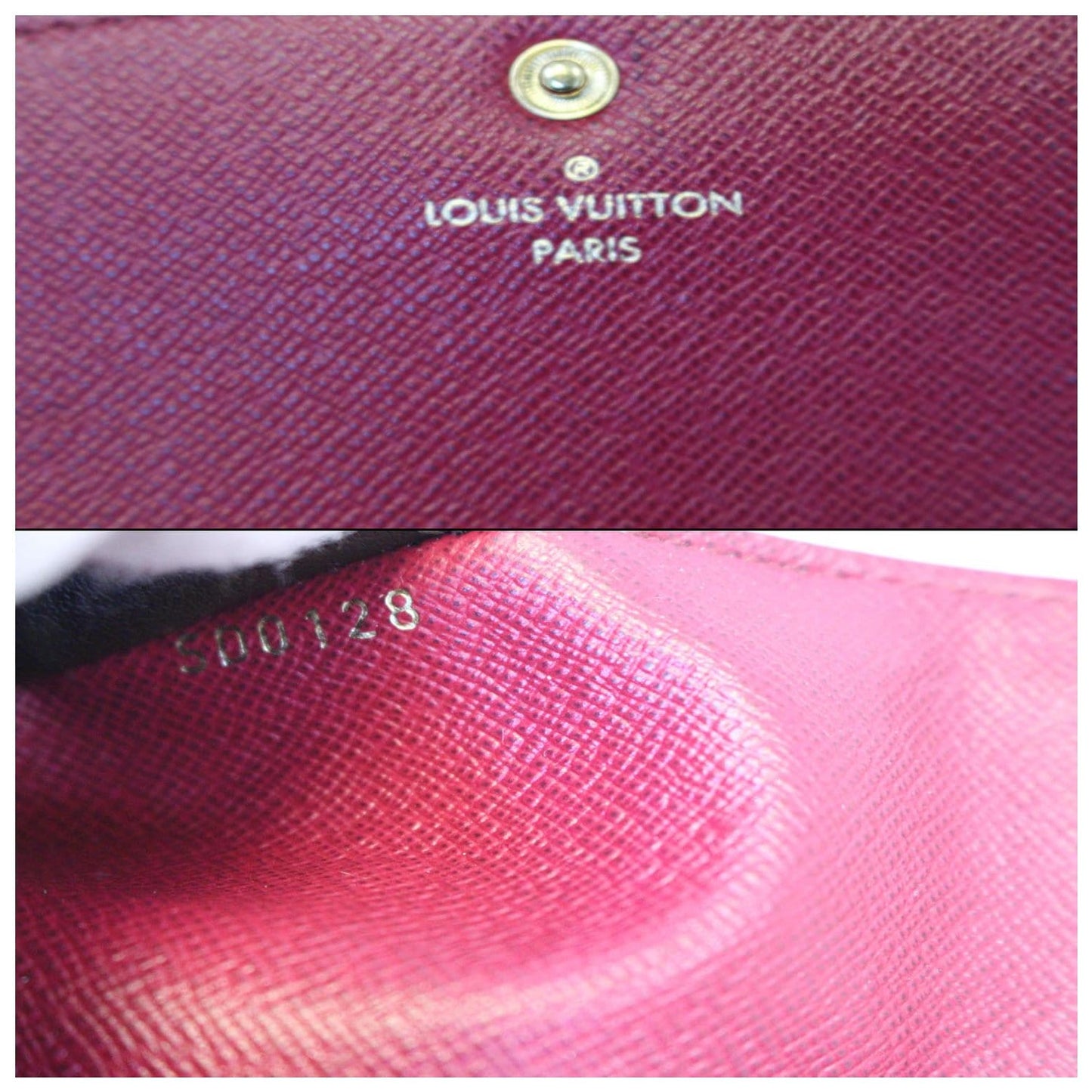 LOUIS VUITTON Emilie Monogram Canvas Wallet Fuchsia