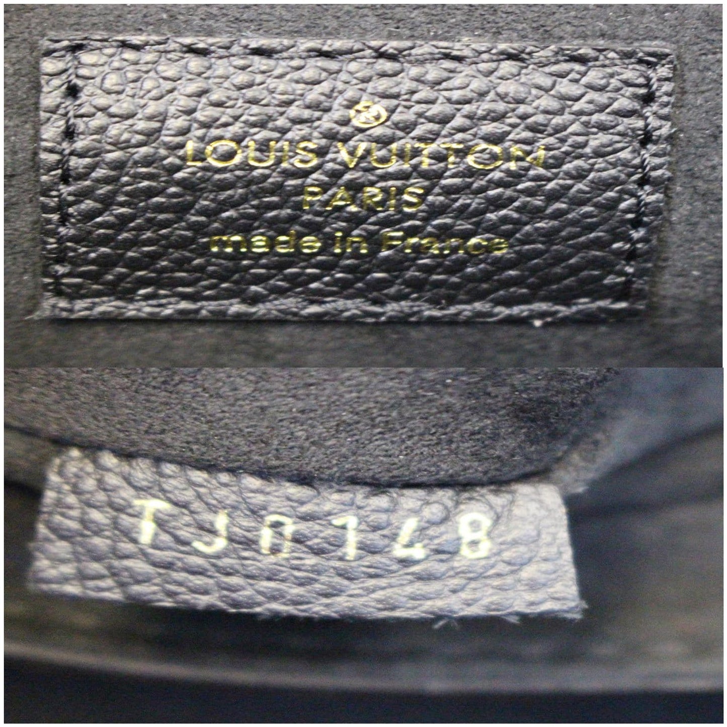 LOUIS VUITTON Saint Sulpice PM Empreinte Leather Crossbody Bag Noir